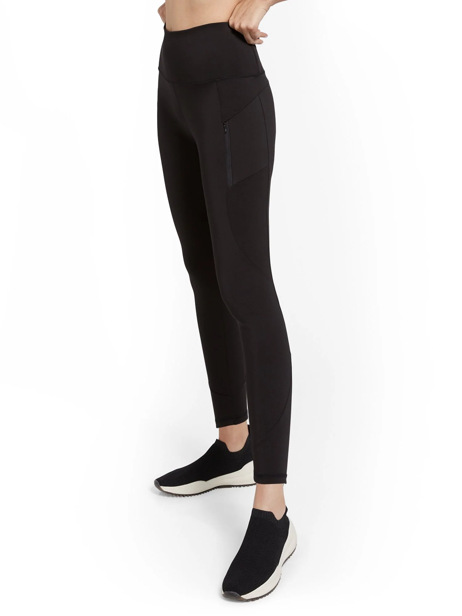 High-Waisted Geometric Seam 7/8 Legging - Image 2
