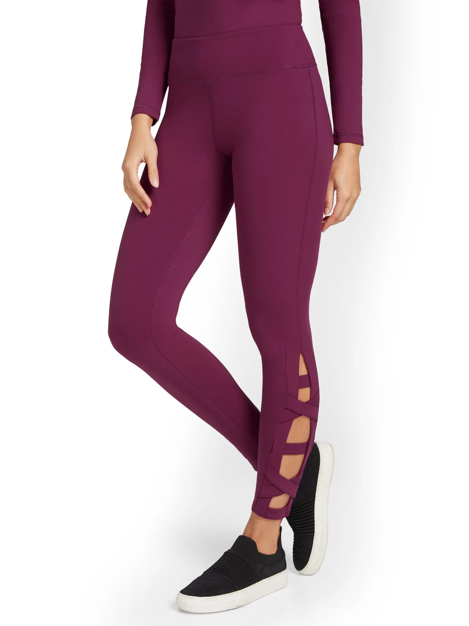 High-Waisted Lace-Hem Pocket Legging - City Contour - Image 5