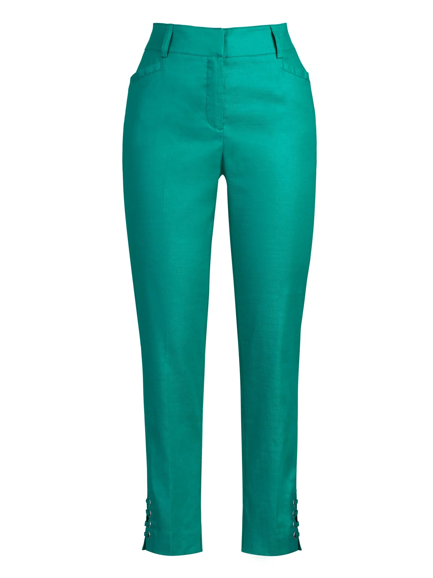 High-Waisted Lace-Up Ankle Pant - Modern - Linen Blend - 7th Avenue - Image 2