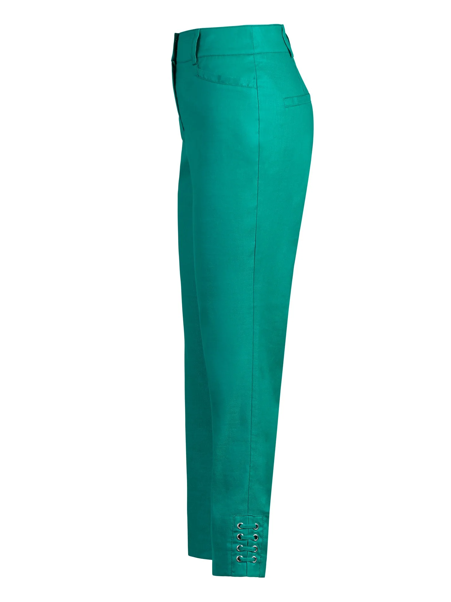 High-Waisted Lace-Up Ankle Pant - Modern - Linen Blend - 7th Avenue - Image 4
