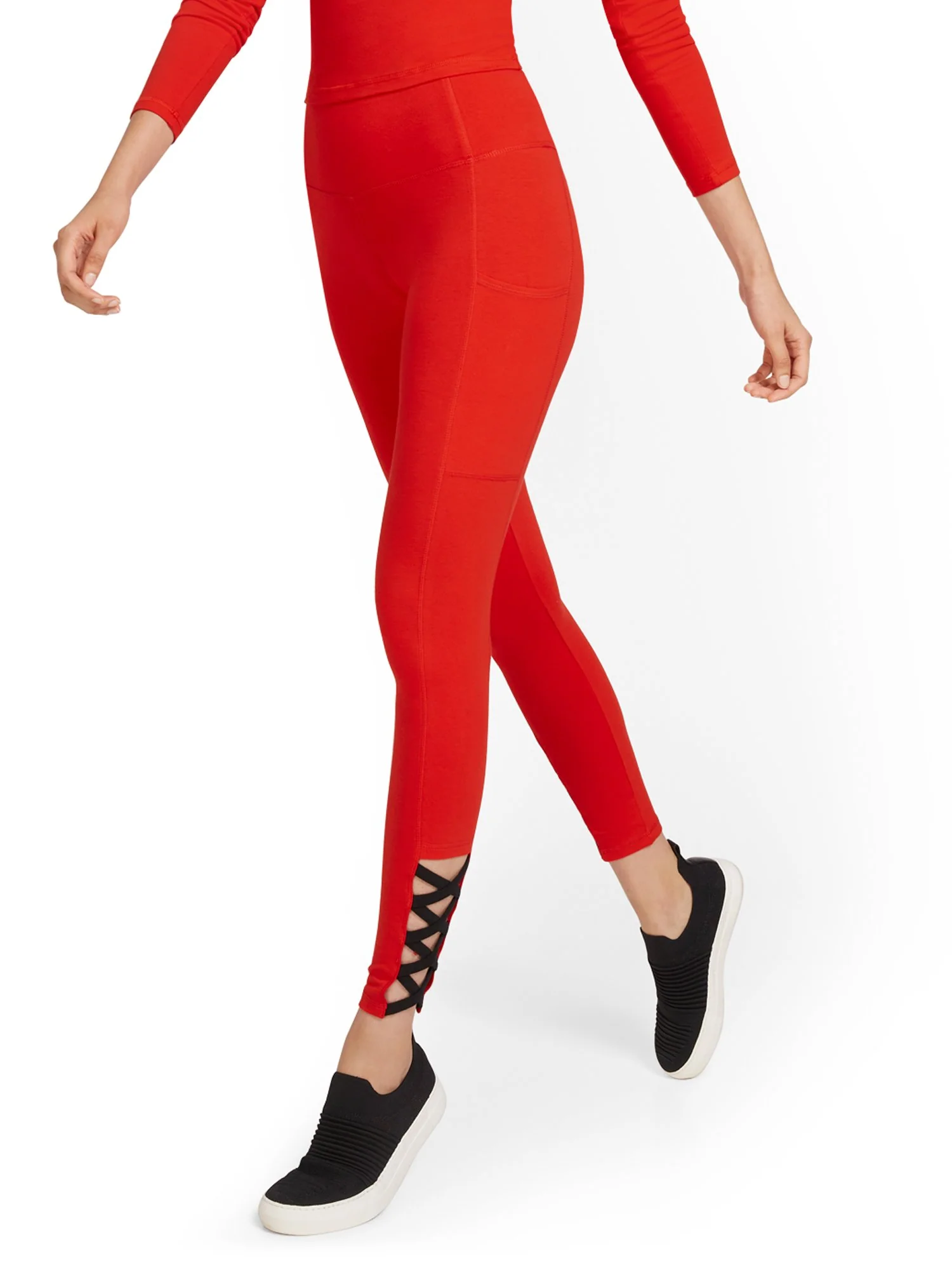 High-Waisted Lace-Up Pocket Legging