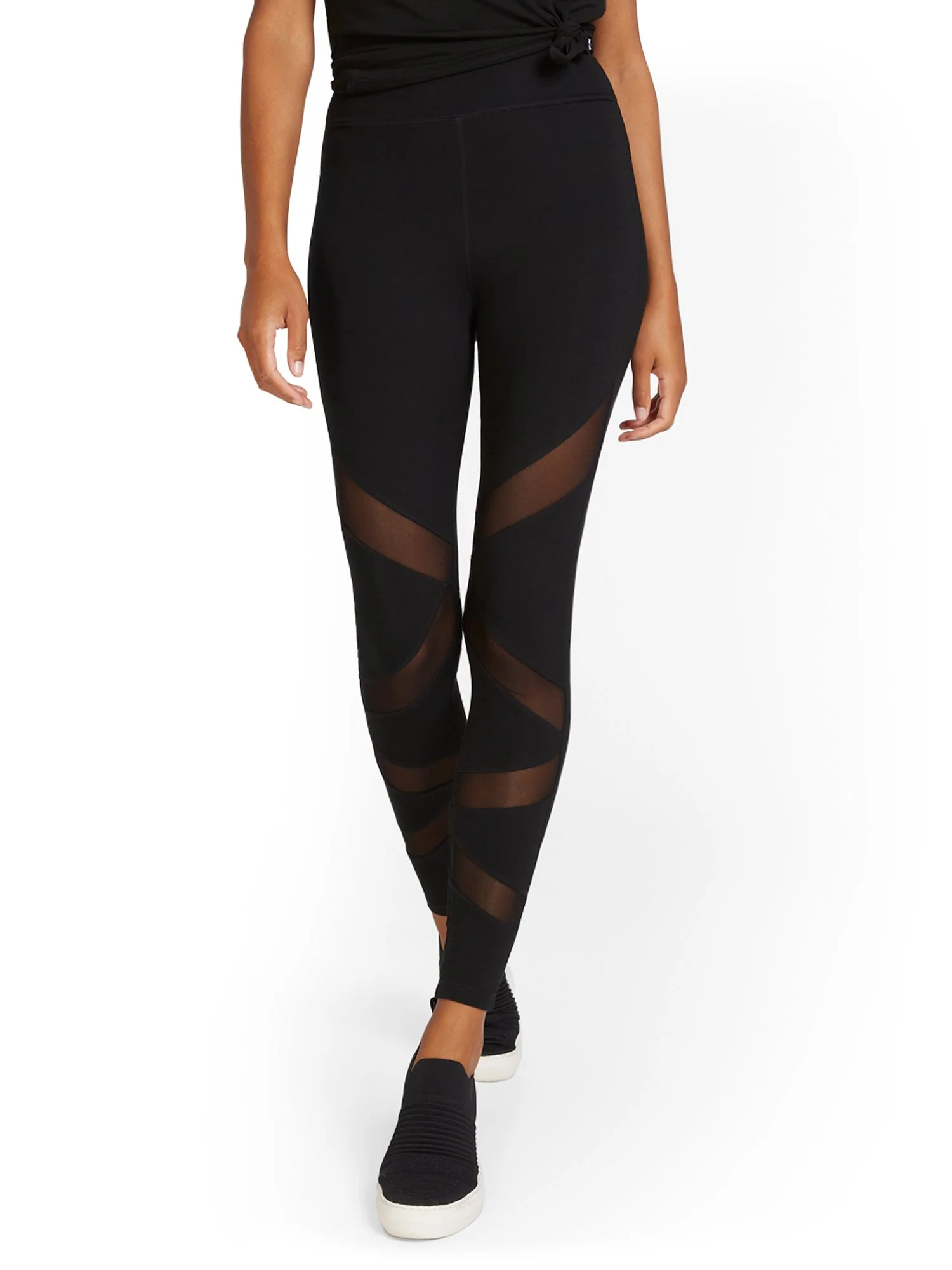 High-Waisted Mesh Insets Pocket Legging