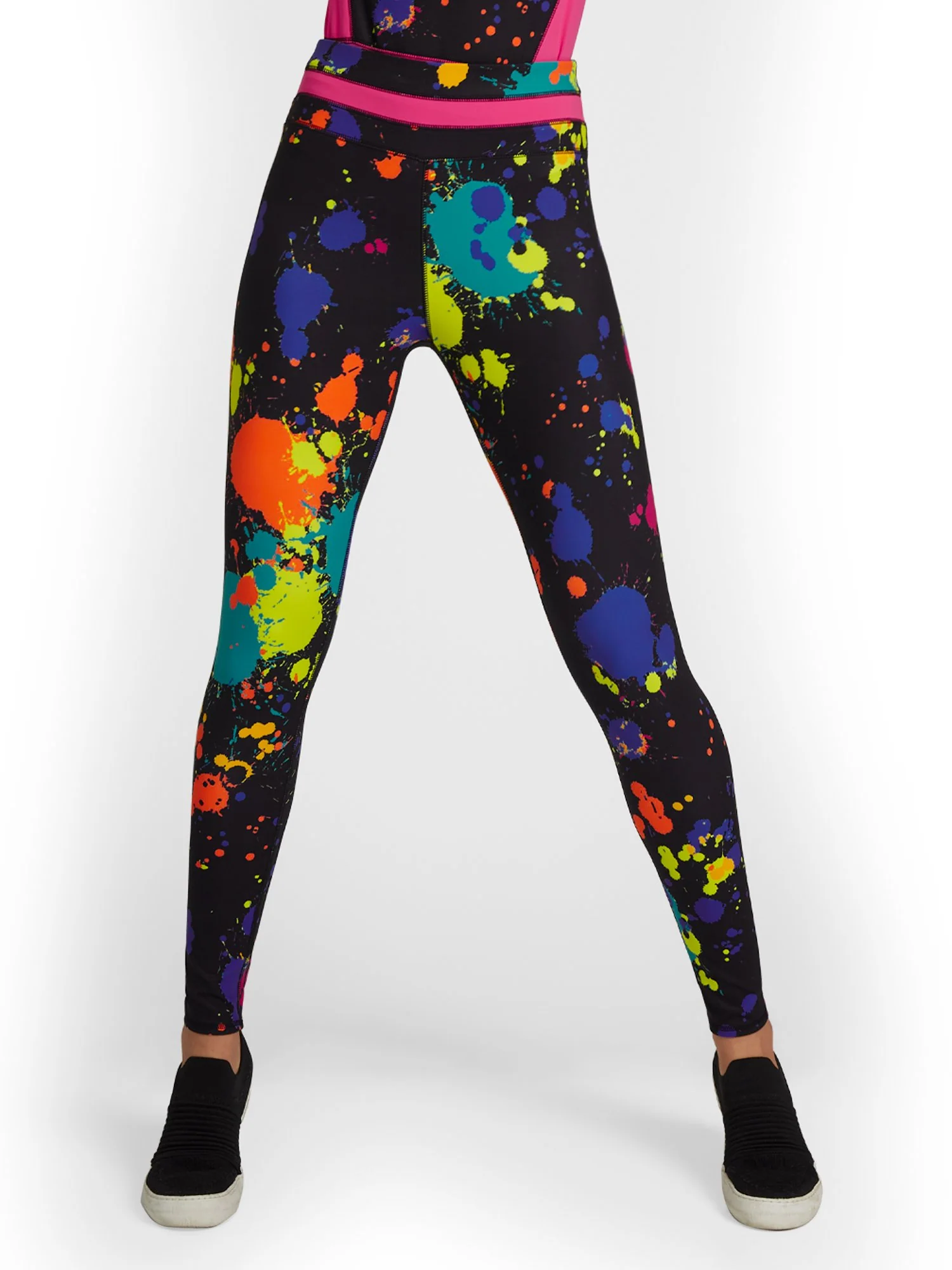 High-Waisted Paint-Splatter Pocket Legging - City Contour - Image 2