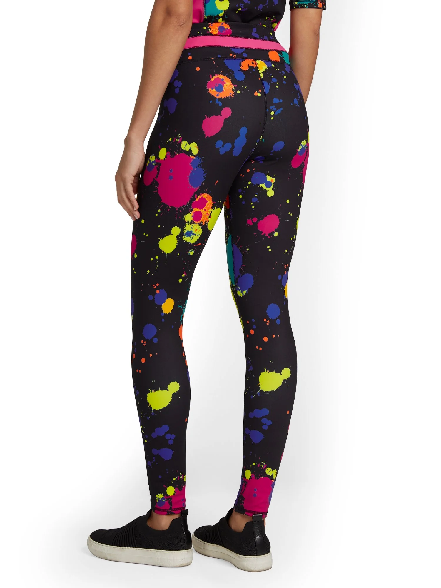 High-Waisted Paint-Splatter Pocket Legging - City Contour - Image 3