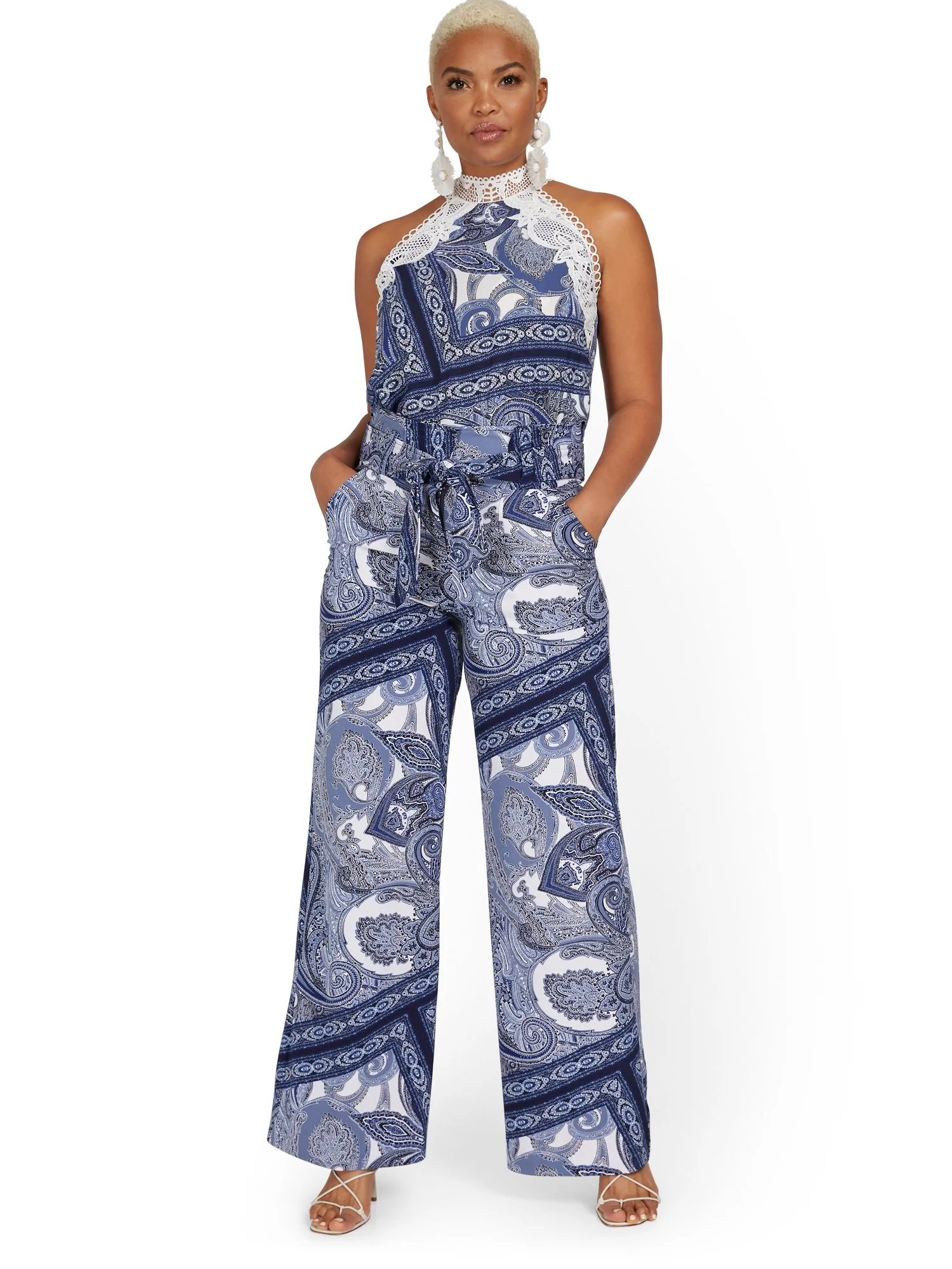 High-Waisted Paperbag Wide-Leg Pant - Image 3