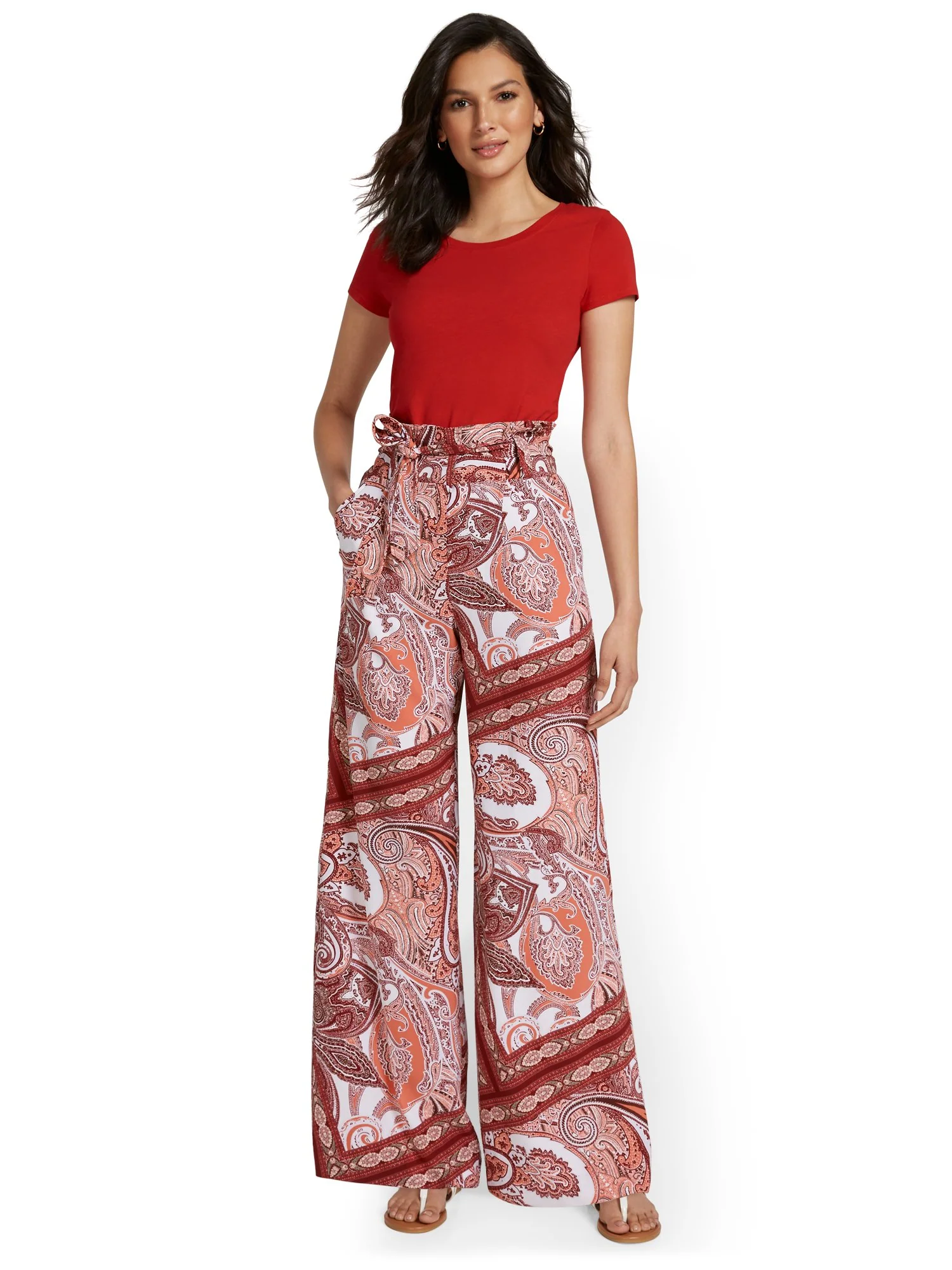 High-Waisted Paperbag Wide-Leg Pant - Image 8
