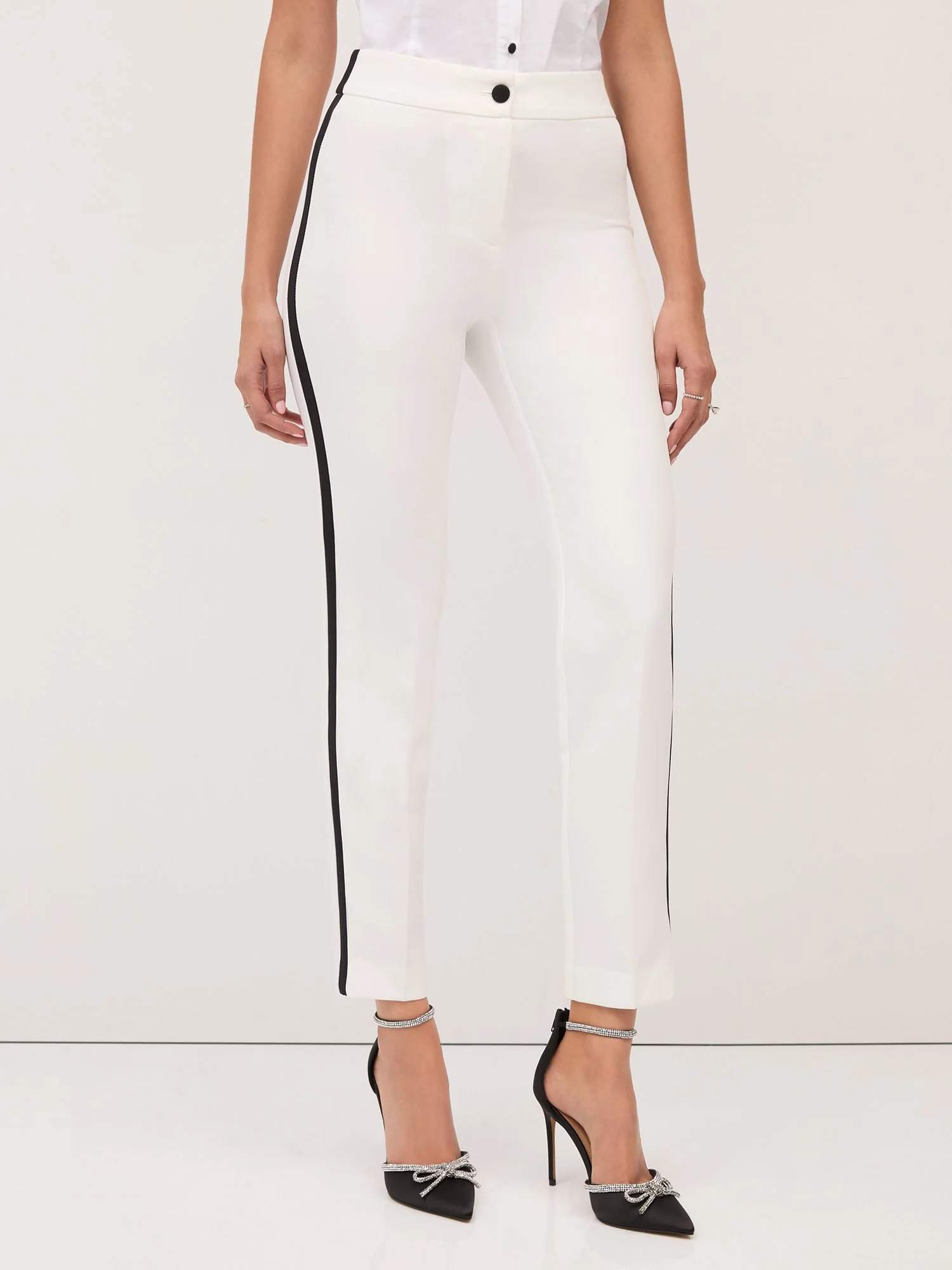 High-Waisted Piped Slim-Leg Pant - Image 4
