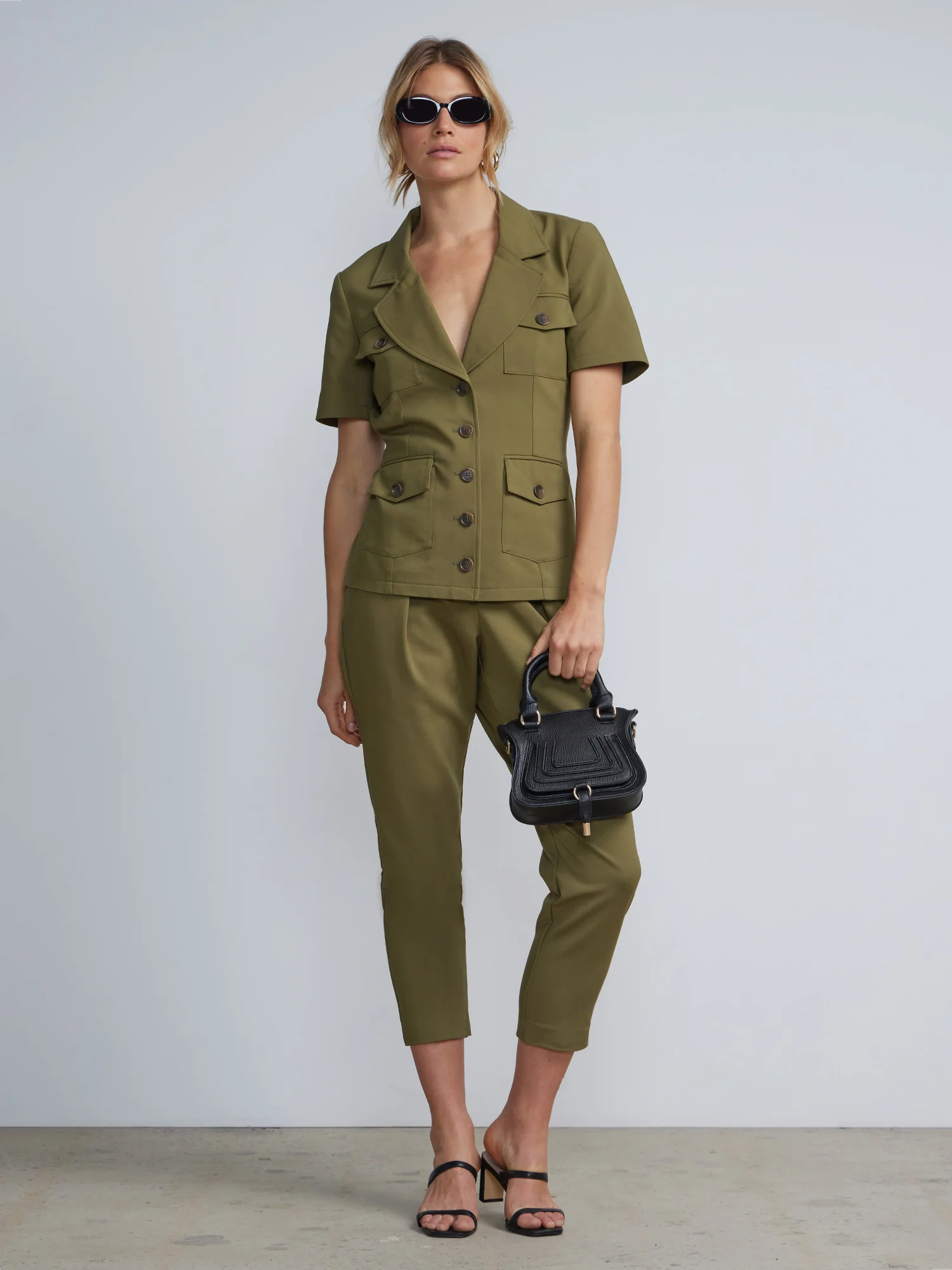 High-Waisted Pleated Ankle Pant - Image 4