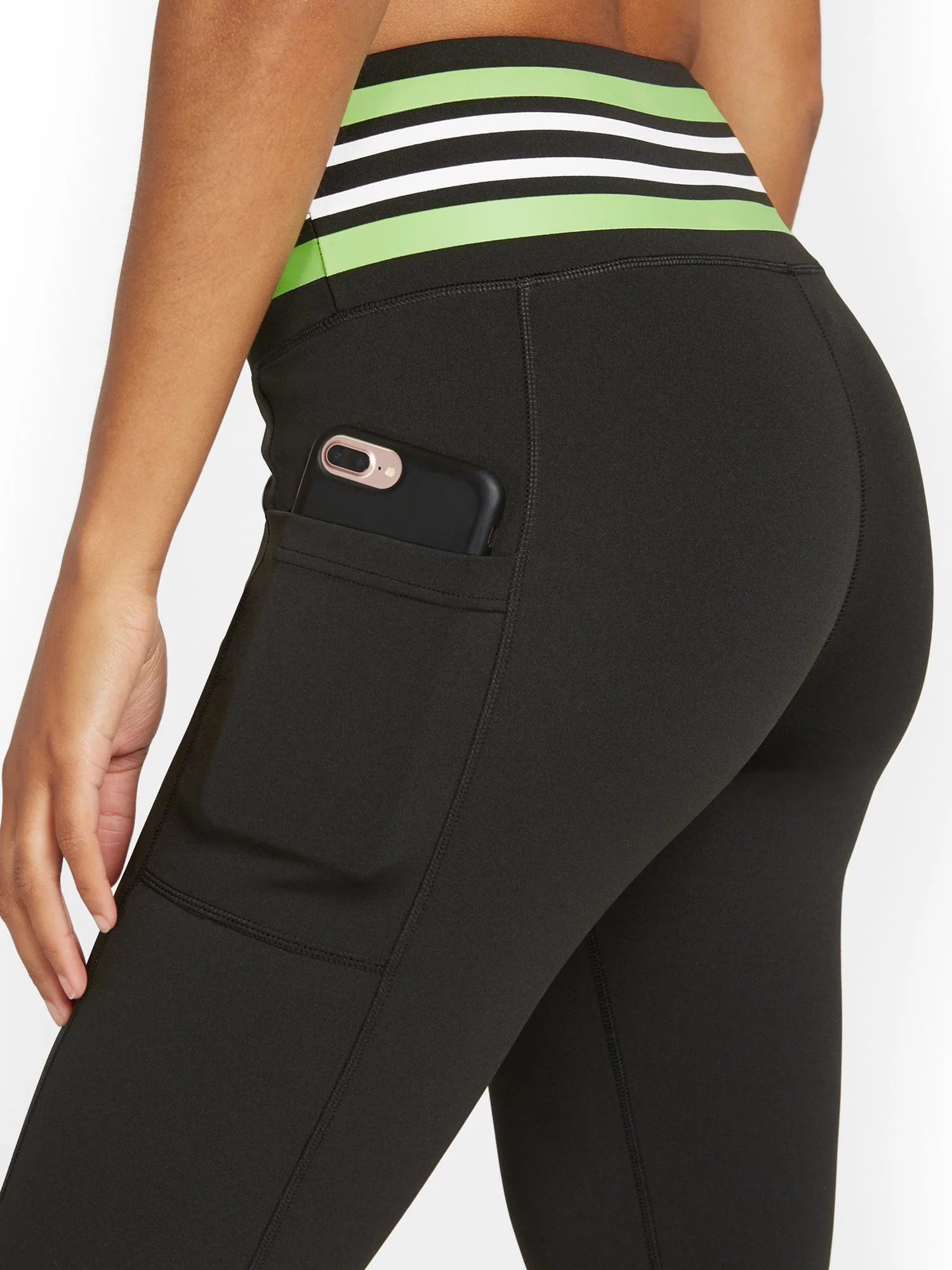 High-Waisted Pocket Stripe Bike Short - Image 4