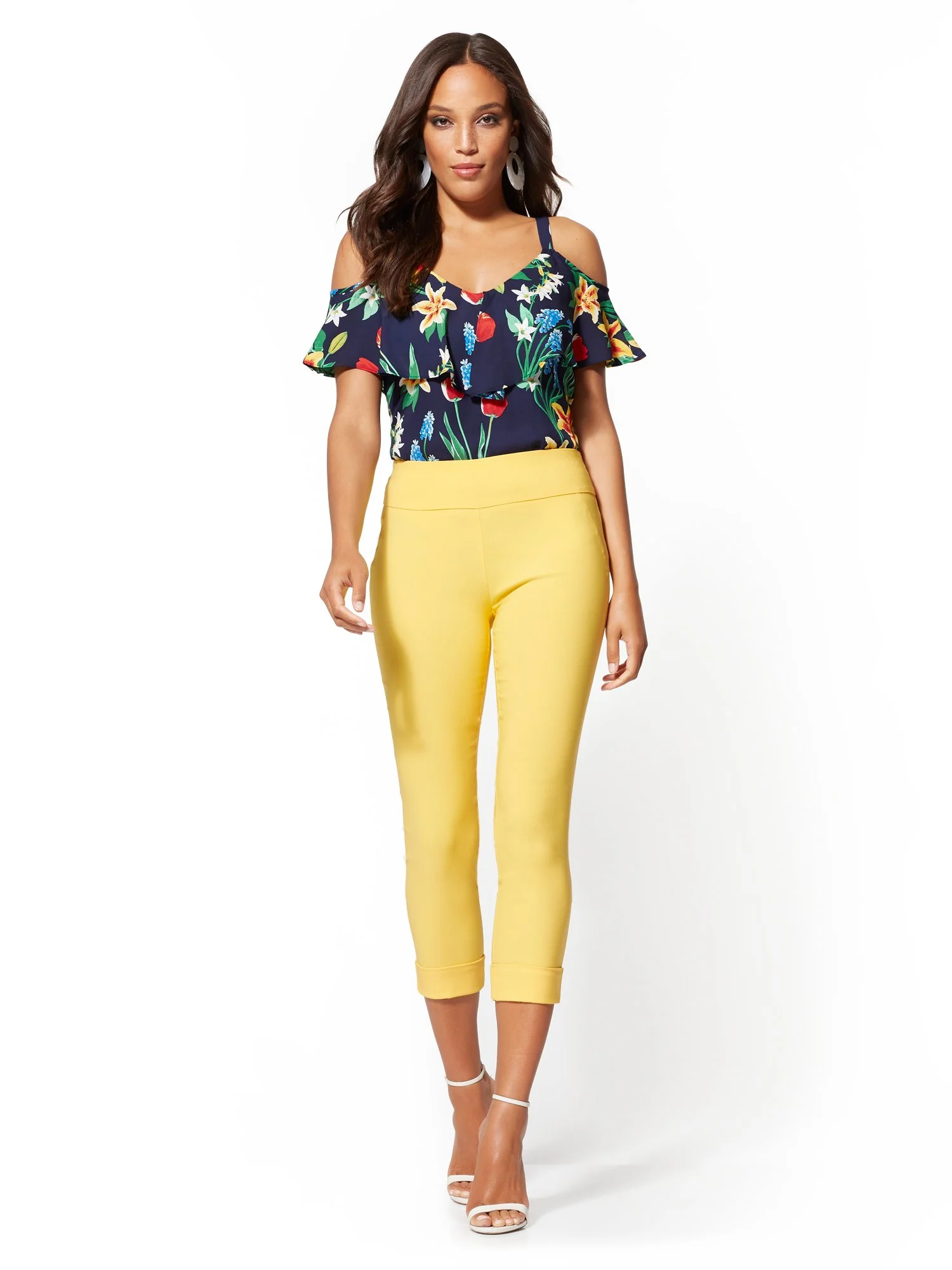 High-Waisted Pull-On Crop Pant - Image 35