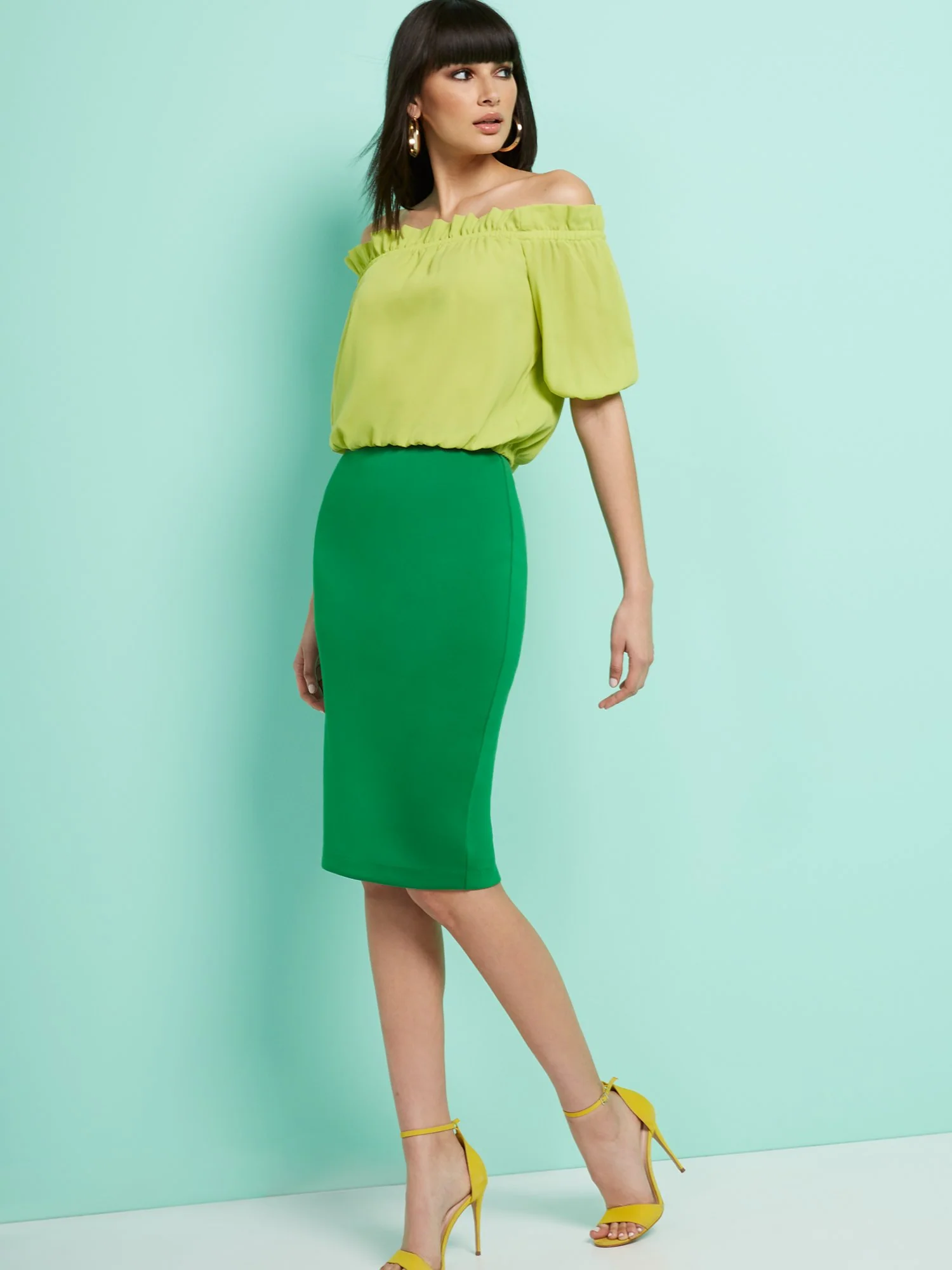 High-Waisted Pull-On Skirt - Image 13