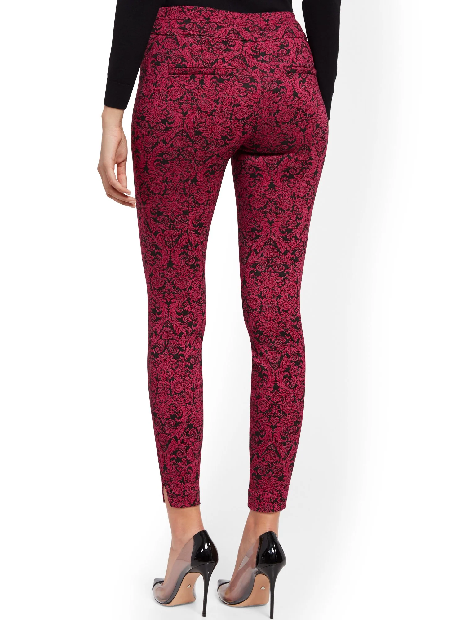 High-Waisted Pull-On Slim Leg Pant - 7th Avenue - Image 3