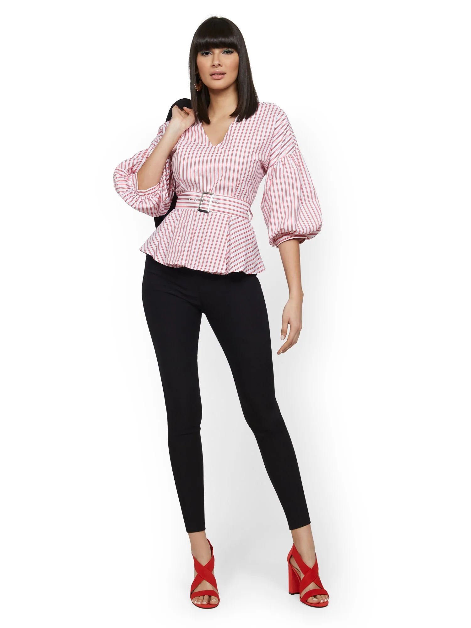 High-Waisted Pull-On Slimming Ankle Pant - 7th Avenue - Image 4