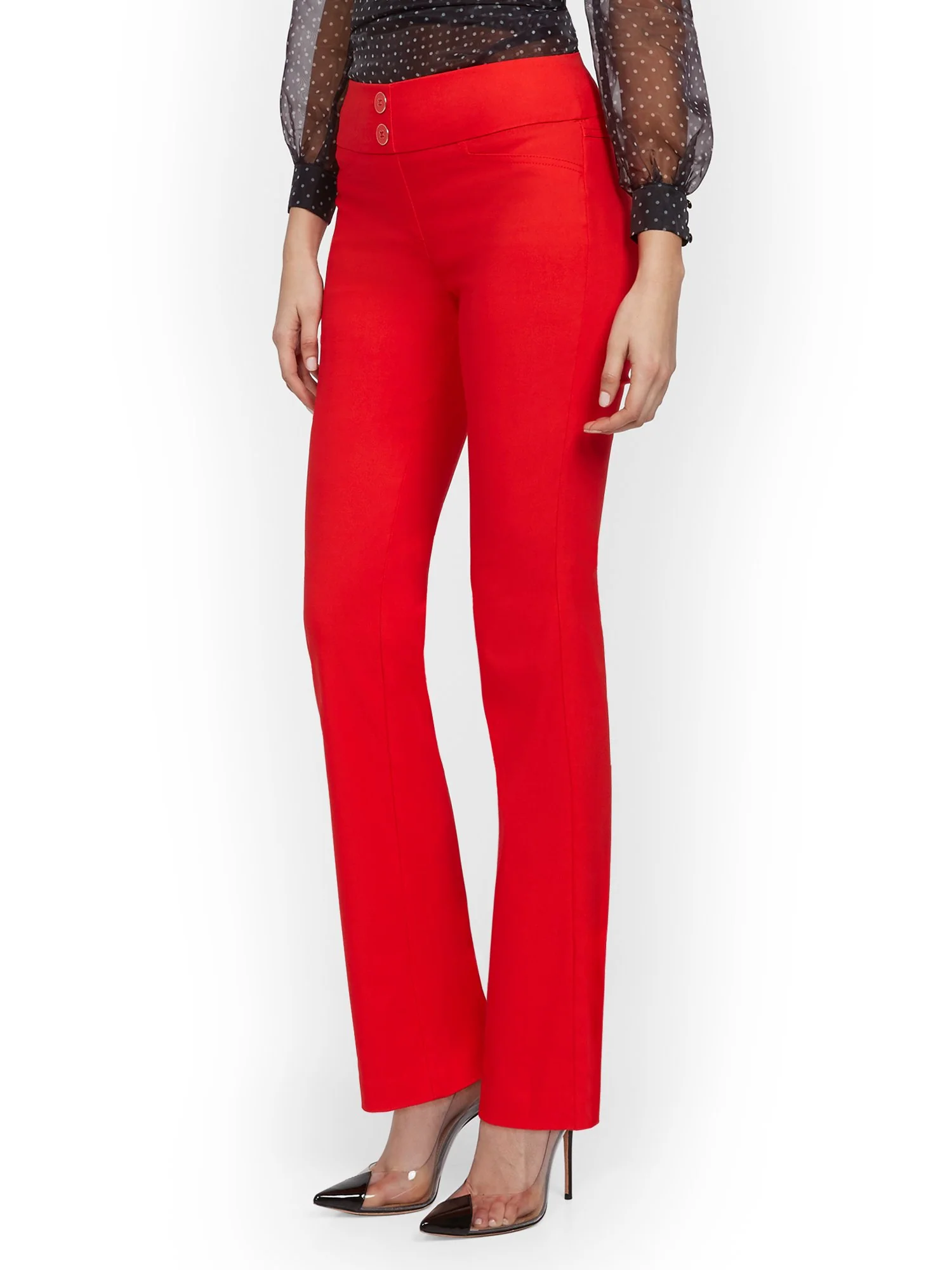 High-Waisted Pull-On Slimming Straight-Leg Pant - 7th Avenue - Image 6