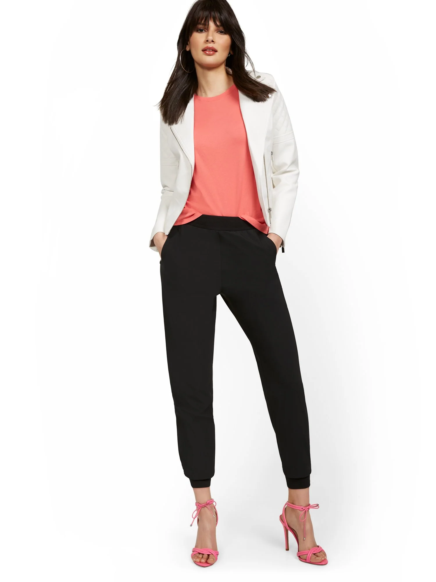 High-Waisted Rib-Trim Jogger Pant - Everywhere Jogger Collection - Image 4