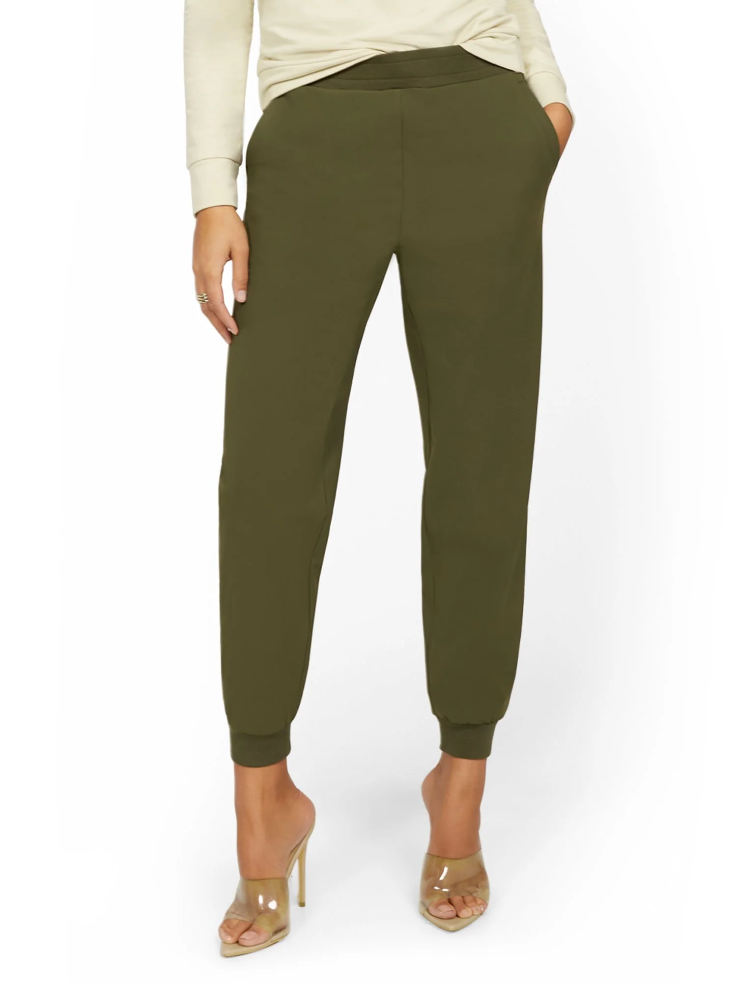 High-Waisted Rib-Trim Jogger Pant - Everywhere Jogger Collection - Image 7