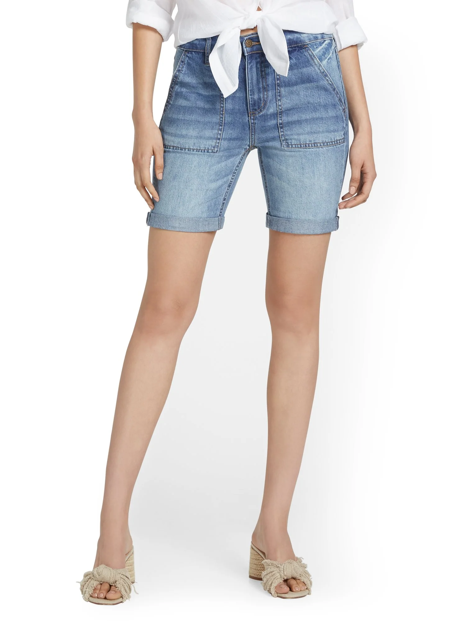 High-Waisted Rolled-Hem 7-Inch Short - Image 2