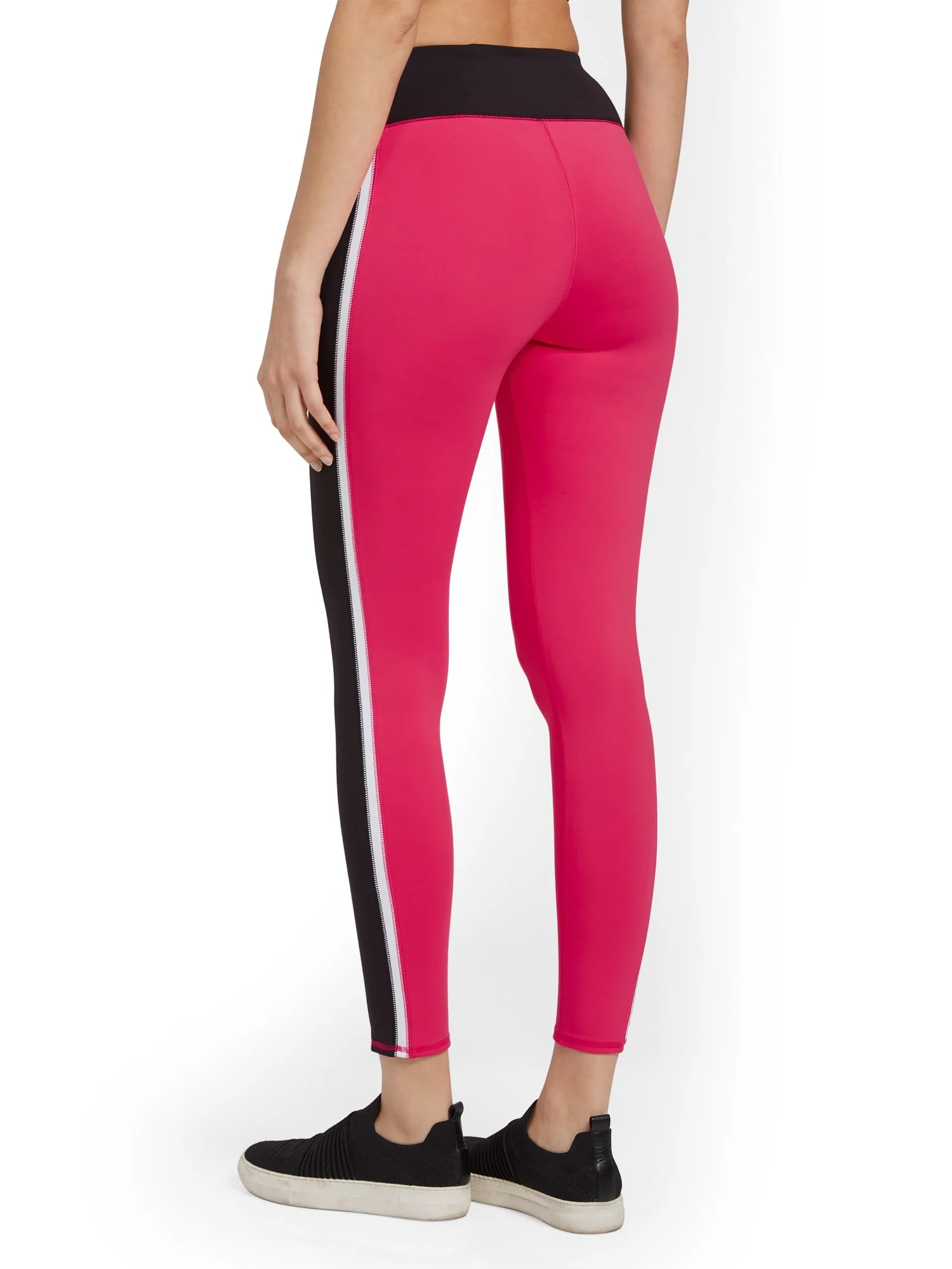 High-Waisted Side-Stripe Colorblock Pocket Legging - City Contour - Image 3