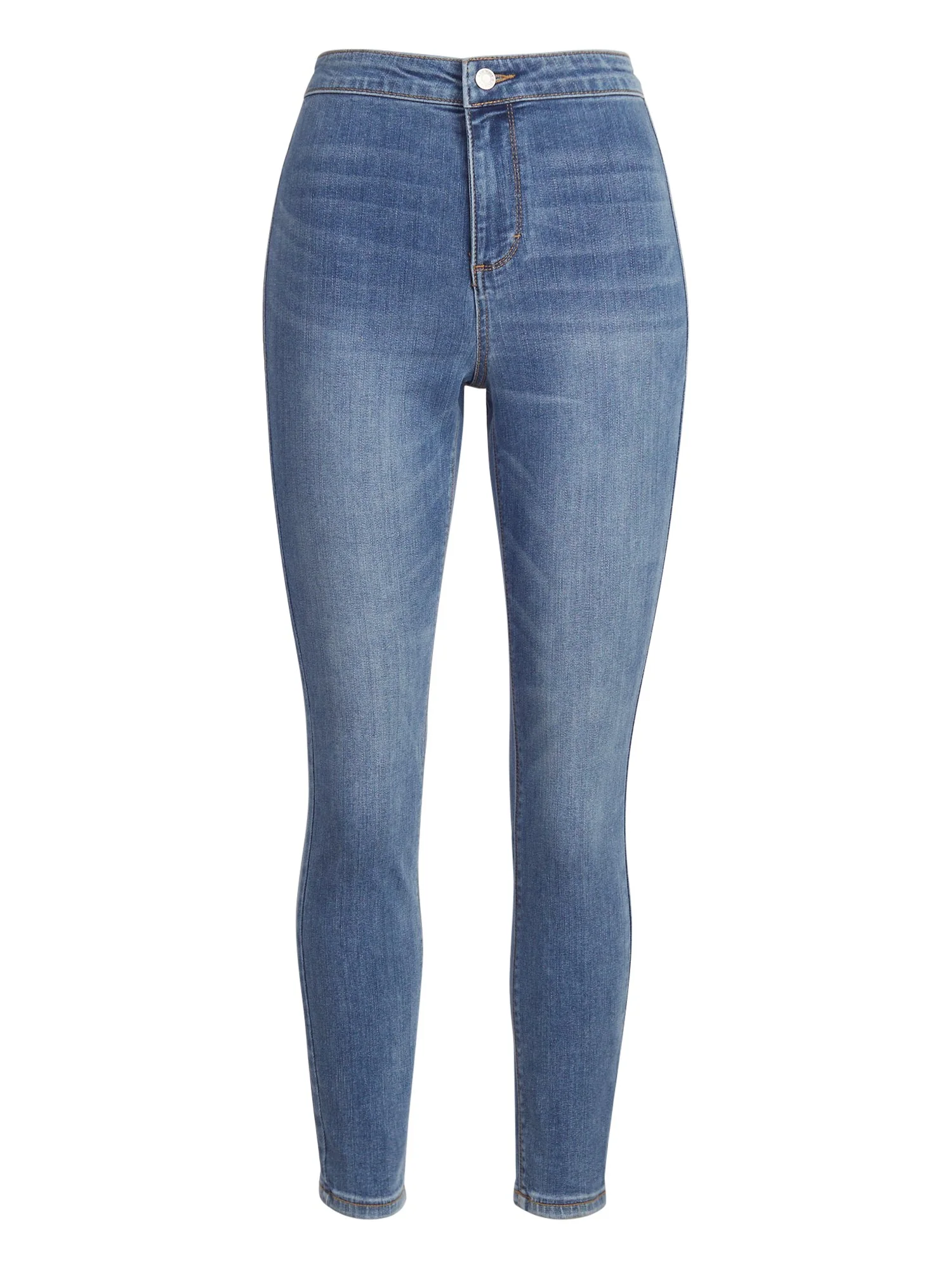 High-Waisted Skinny Jeans - Medium Blue