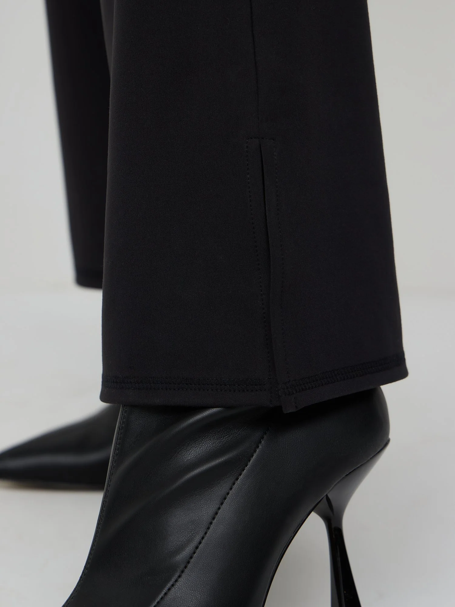 High-Waisted Slit-Hem Flare Pant - Image 3