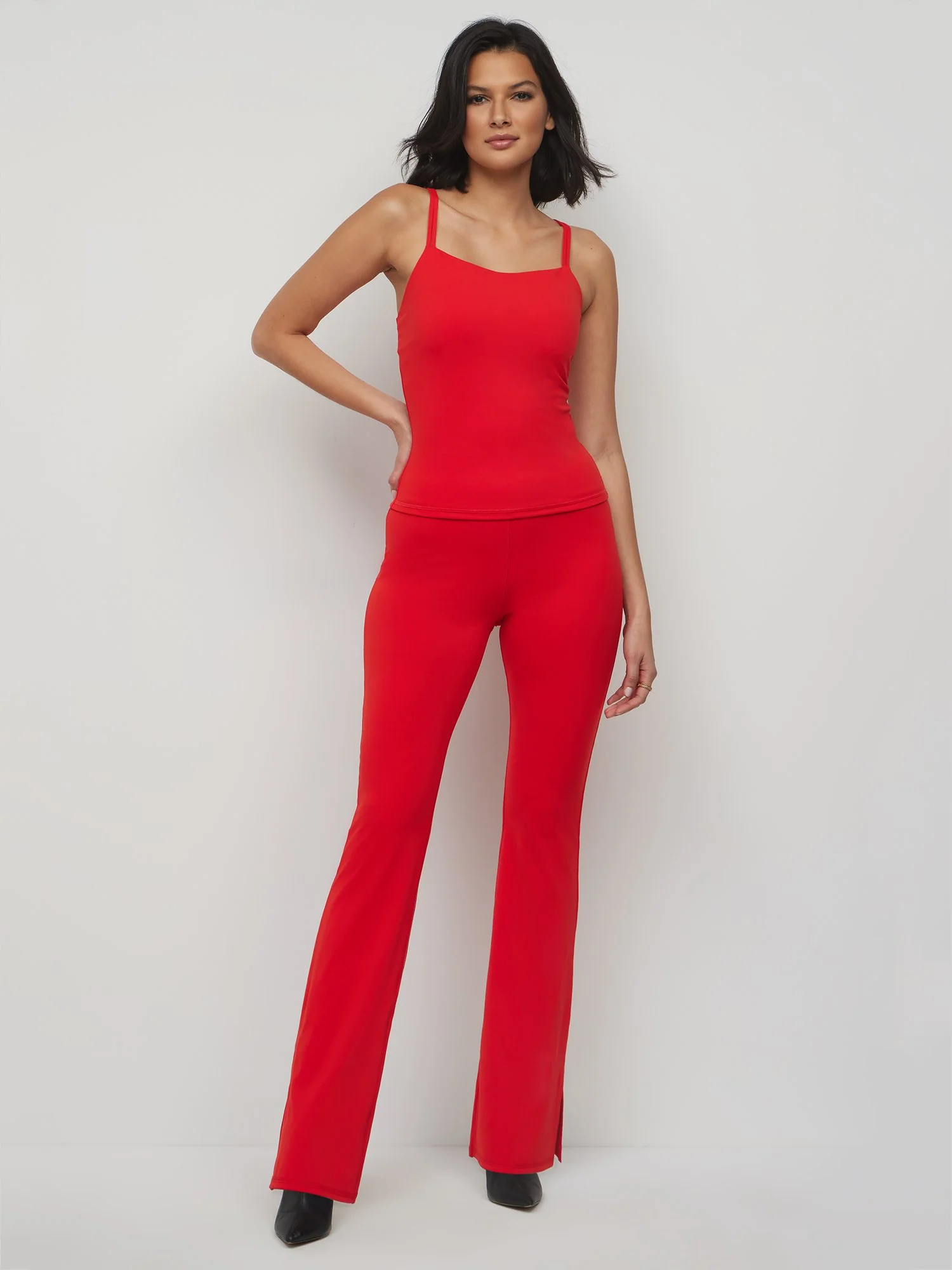 High-Waisted Slit-Hem Flare Pant - Image 6