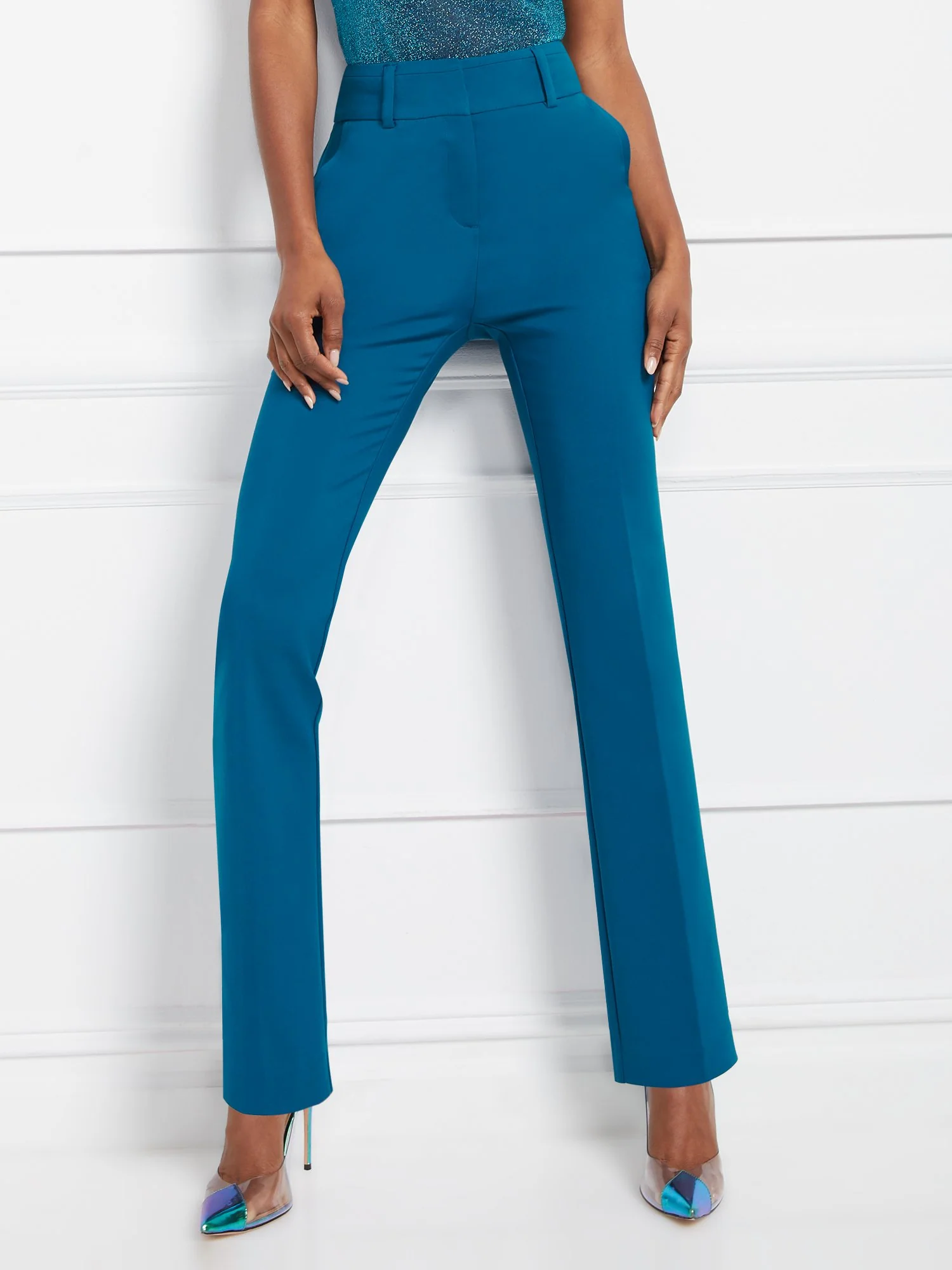 High-Waisted Straight-Leg Pant - Modern Fit - All-Season Stretch - 7th Avenue - Image 6