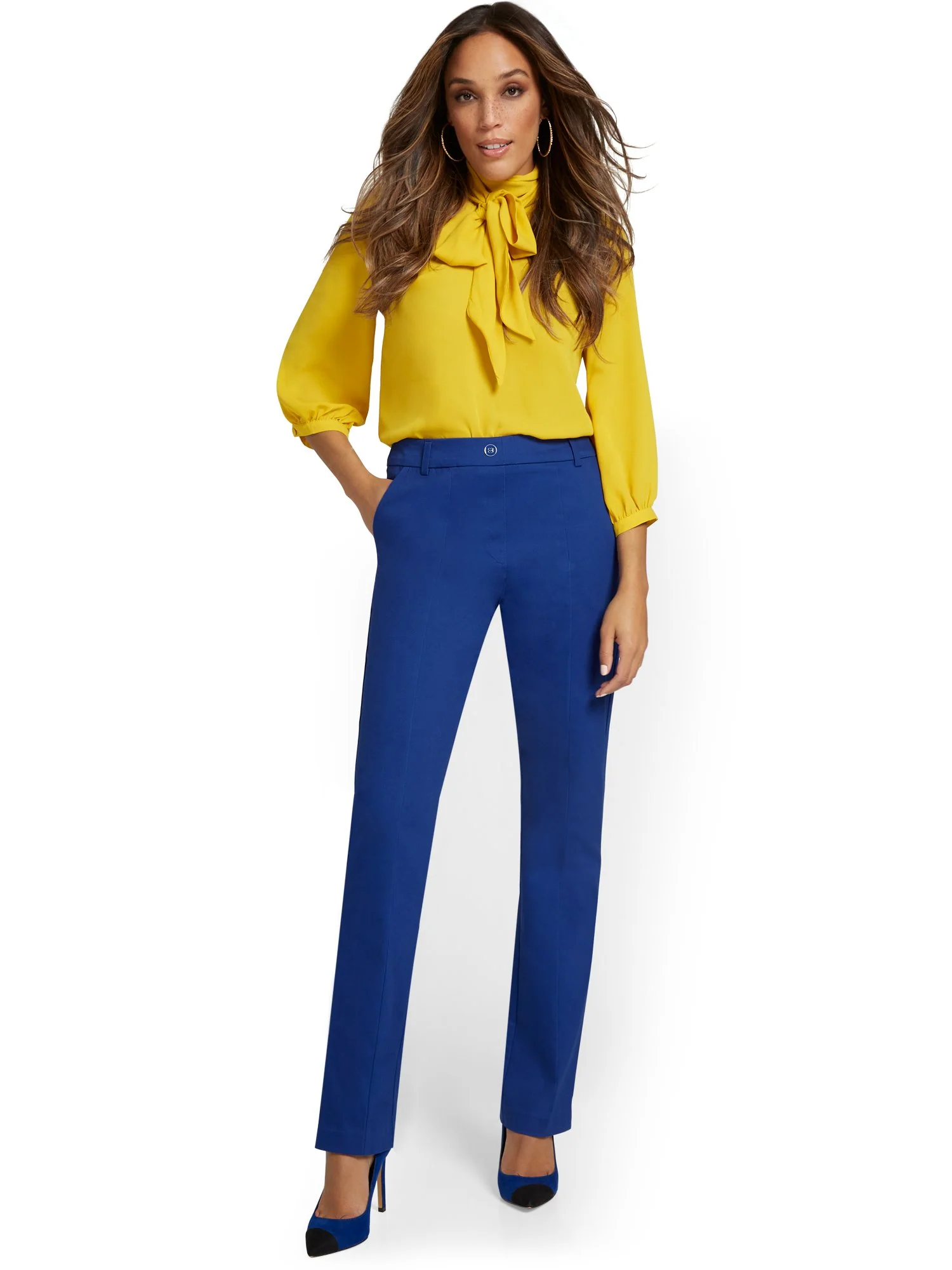 High-Waisted Straight-Leg Pant - NY&Chic Collection - Image 14