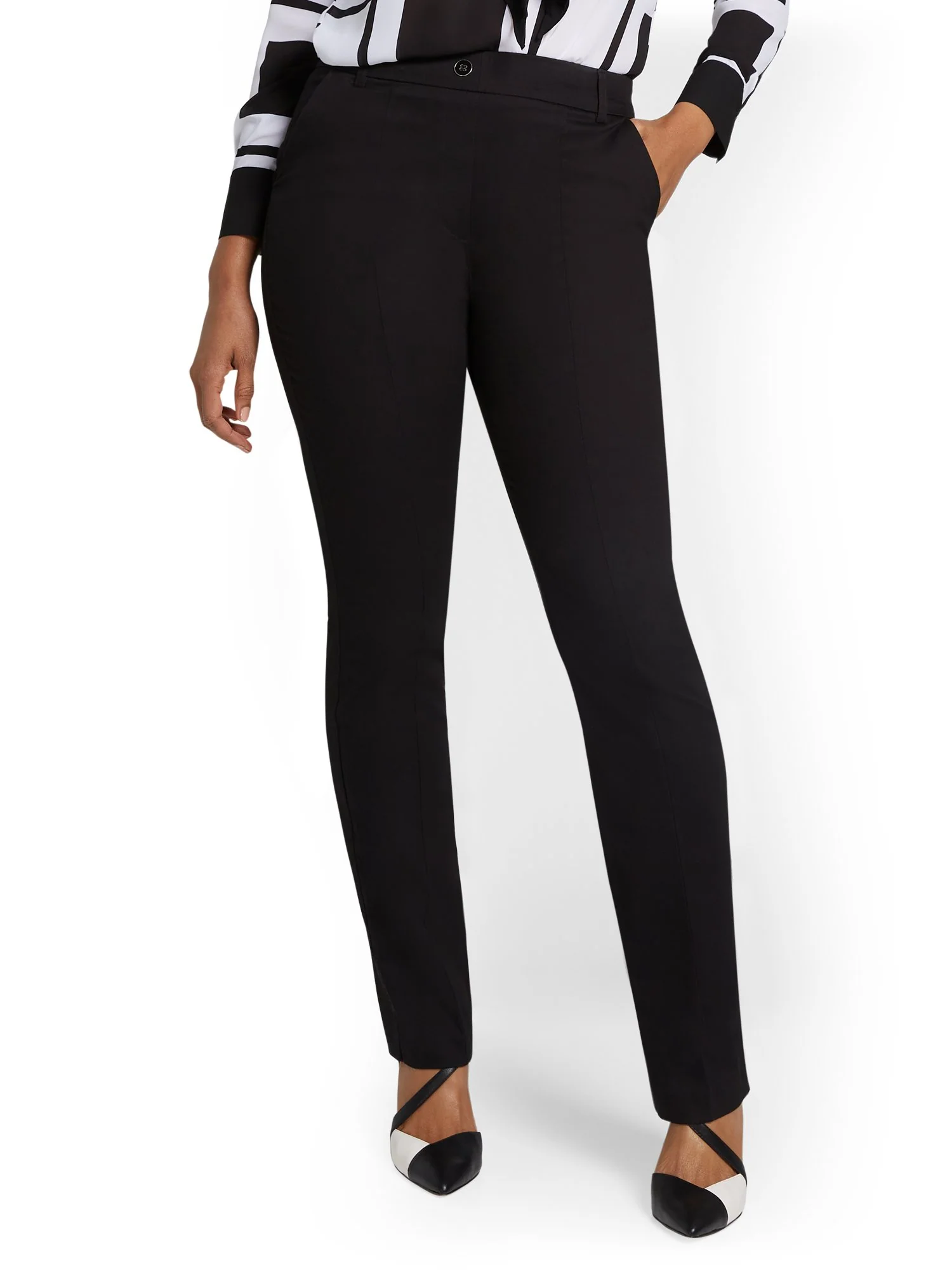 High-Waisted Straight-Leg Pant - NY&Chic Collection - Image 2