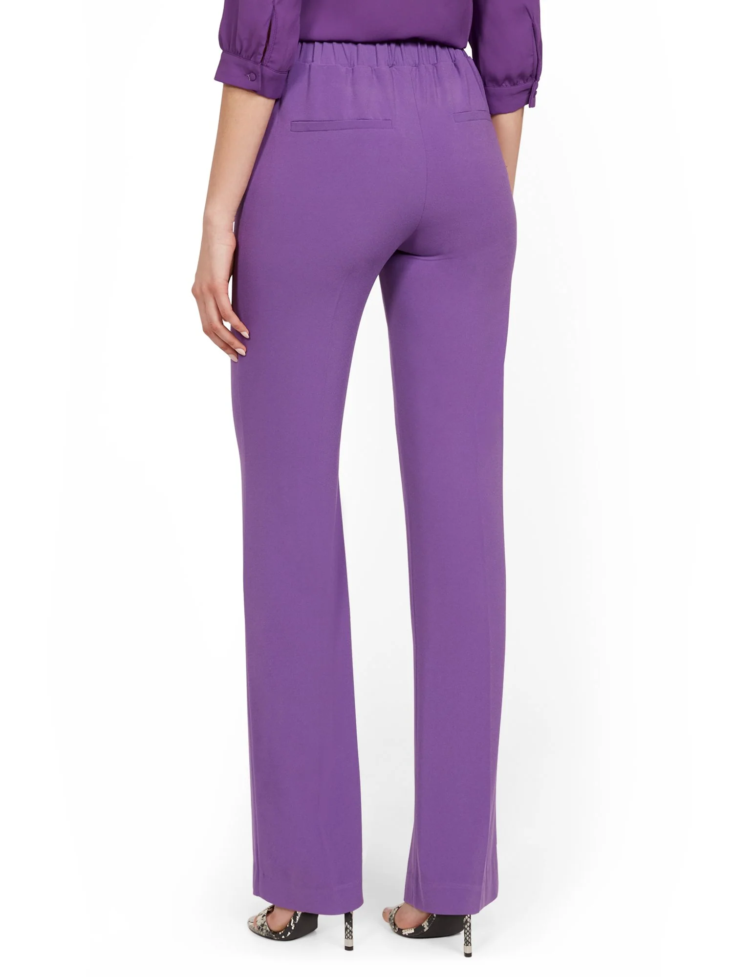 High-Waisted Straight-Leg Pull-On Pant - Image 3