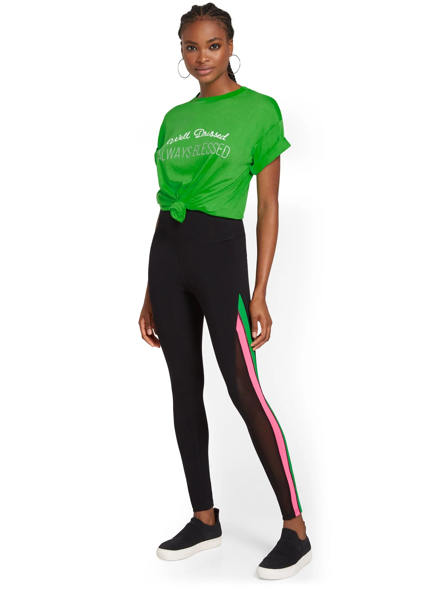 High-Waisted Stripe Pocket Legging - Image 5