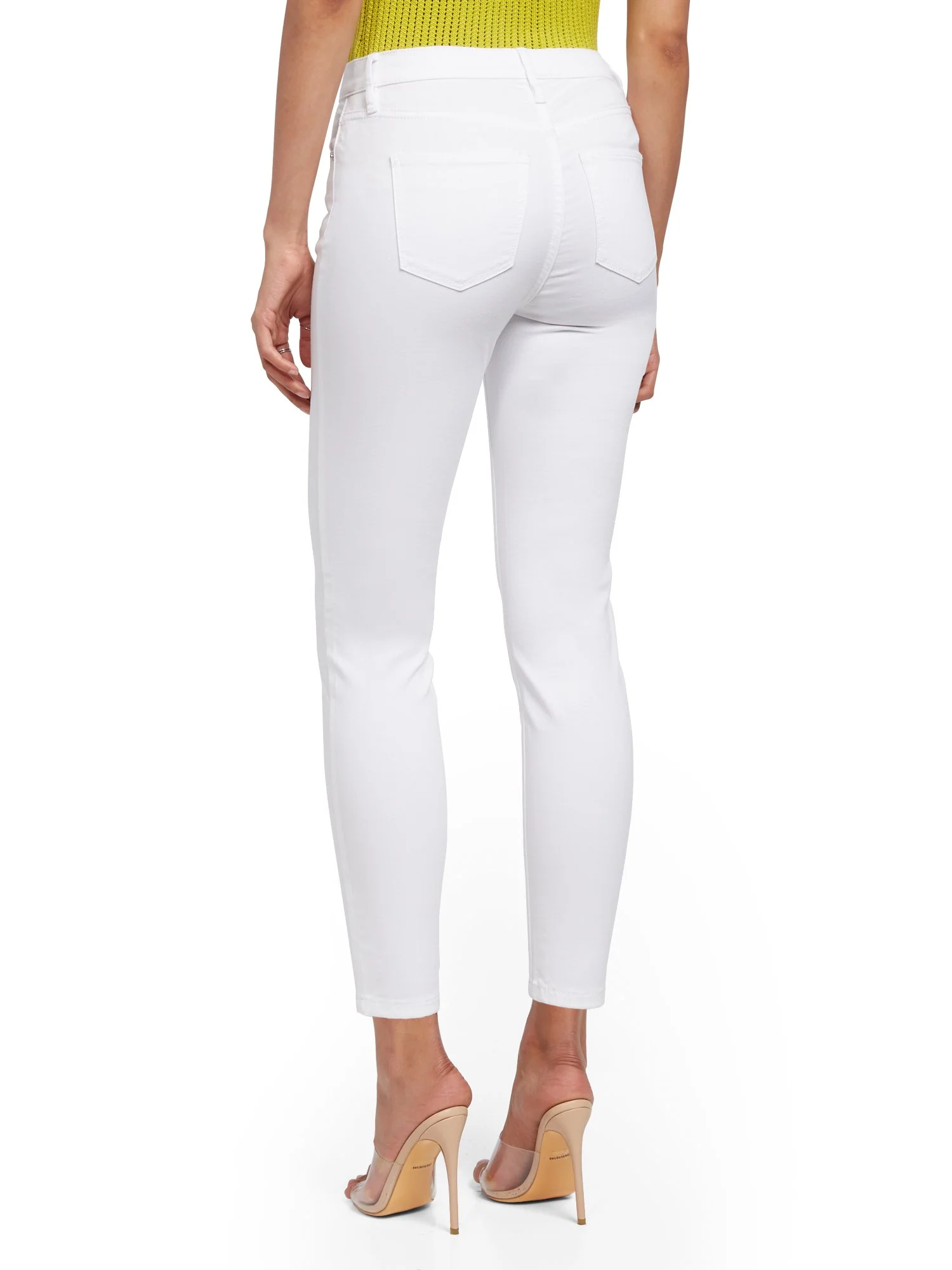 High-Waisted Super-Skinny Ankle Legging - White - Image 3