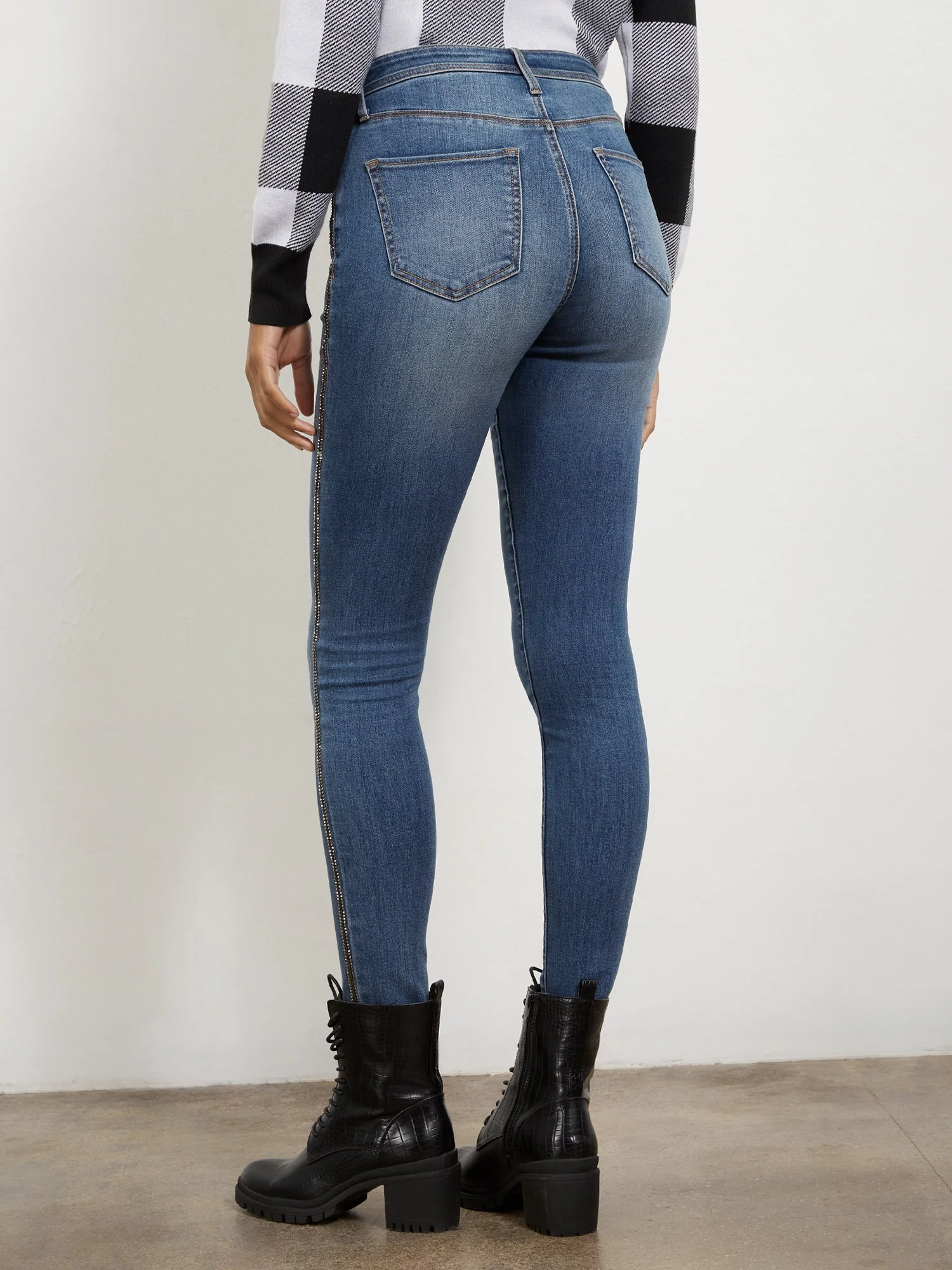 High-Waisted Super-Skinny Chain Jeans - Image 3