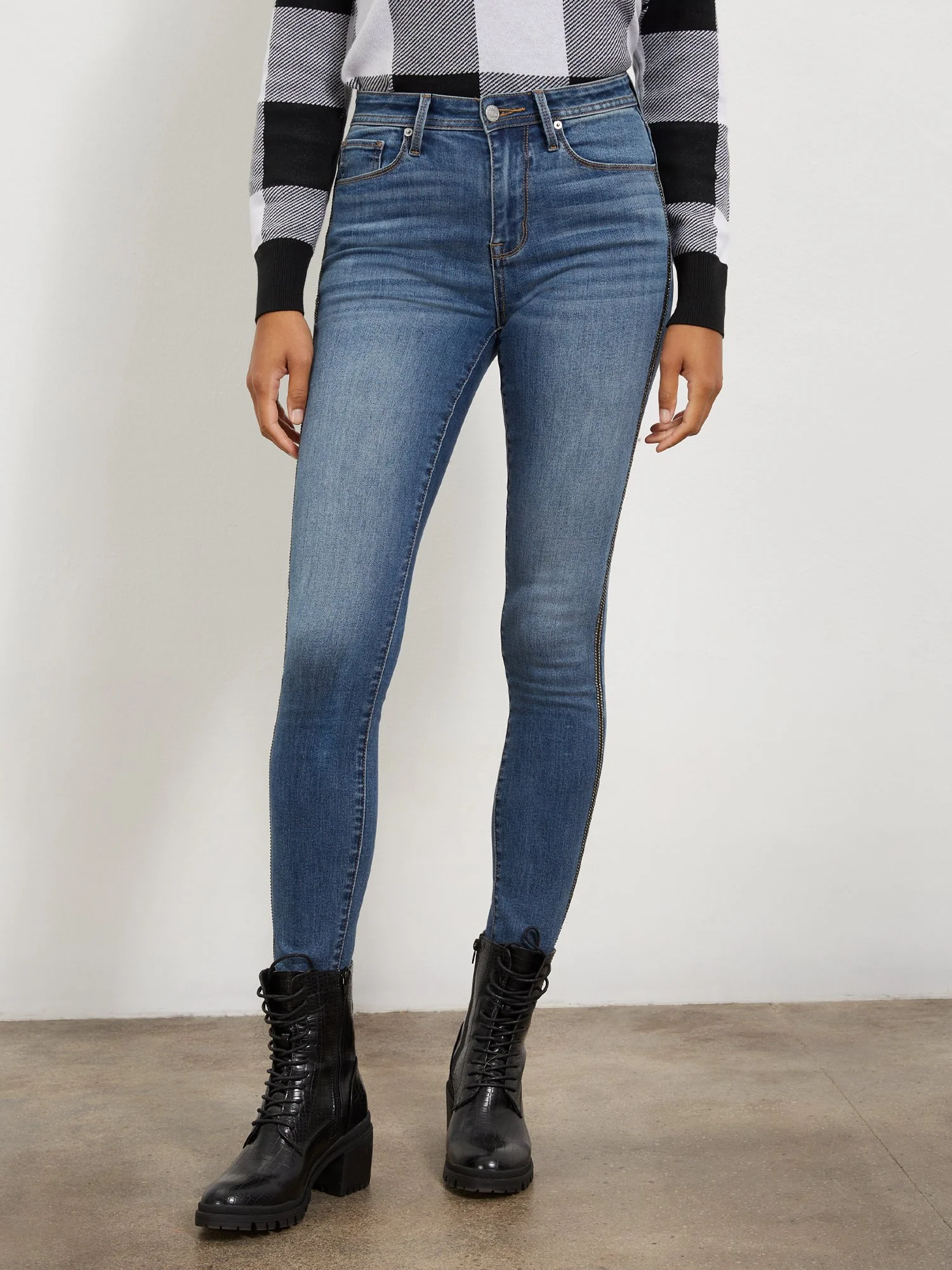 High-Waisted Super-Skinny Chain Jeans - Image 5