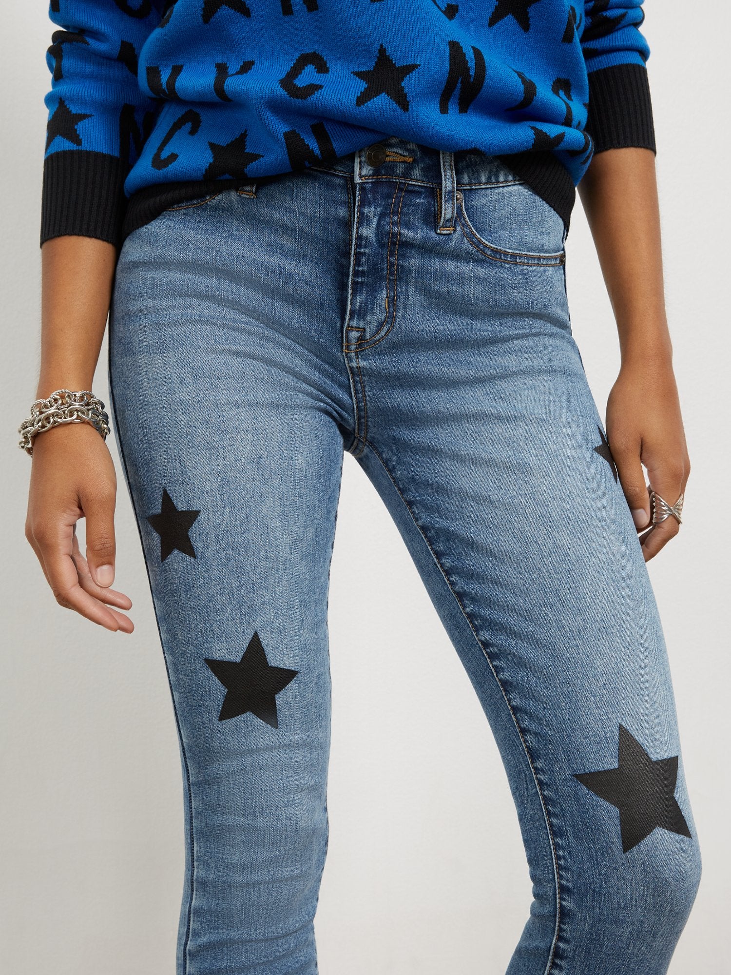 High-Waisted Super-Skinny Star Jeans - Image 4
