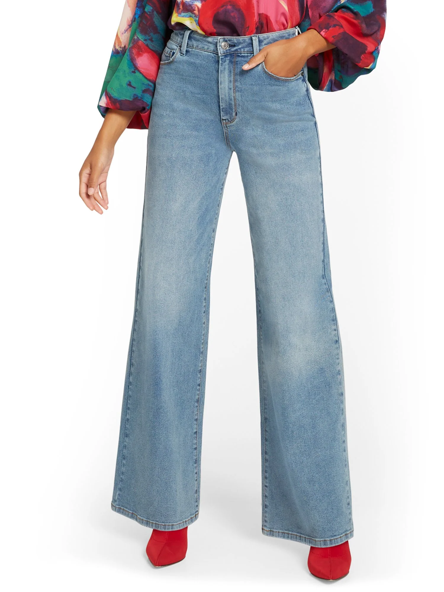 High-Waisted Ultra Wide-Leg Jeans - Image 2