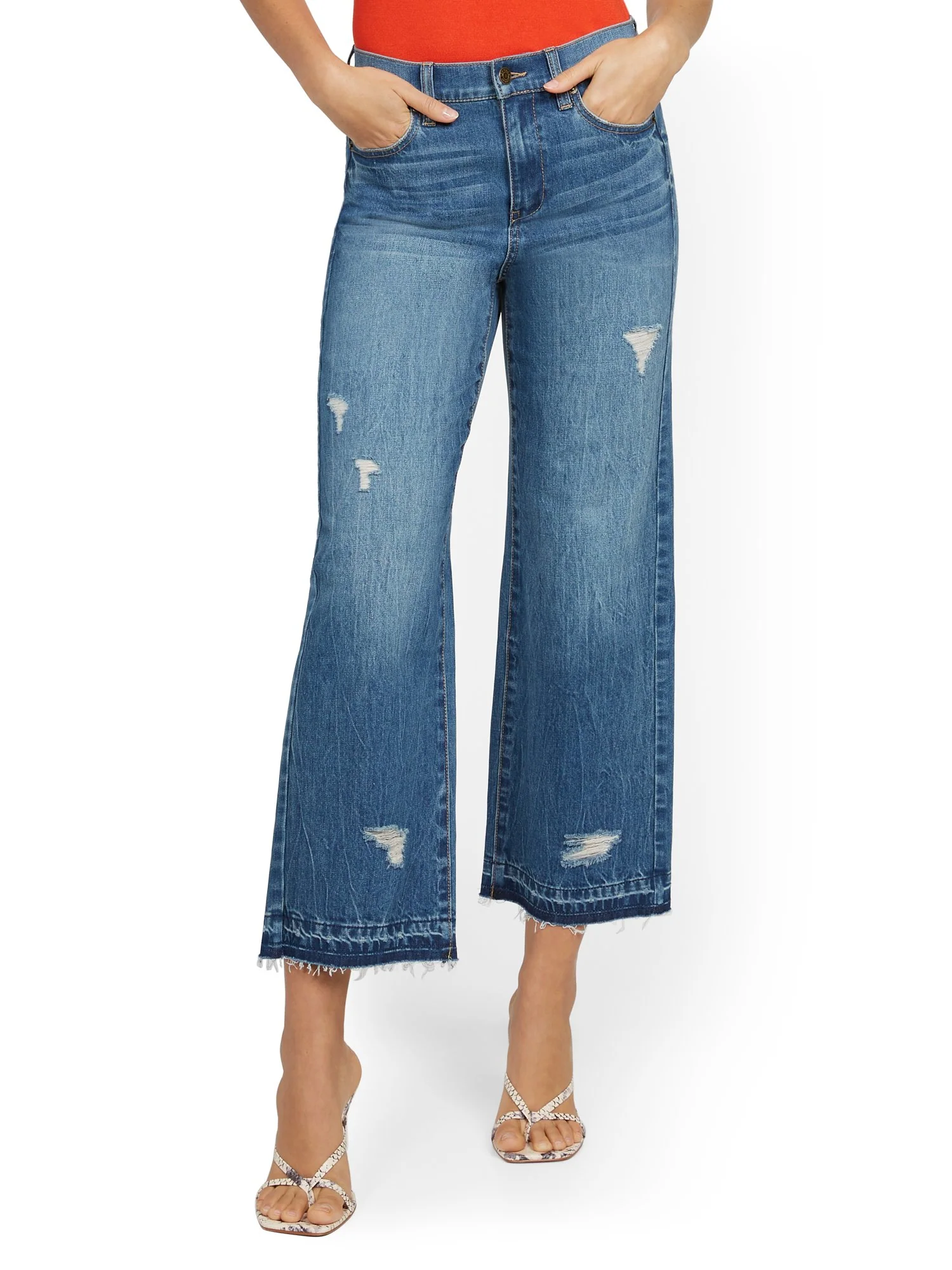 High-Waisted Wide-Leg Jeans