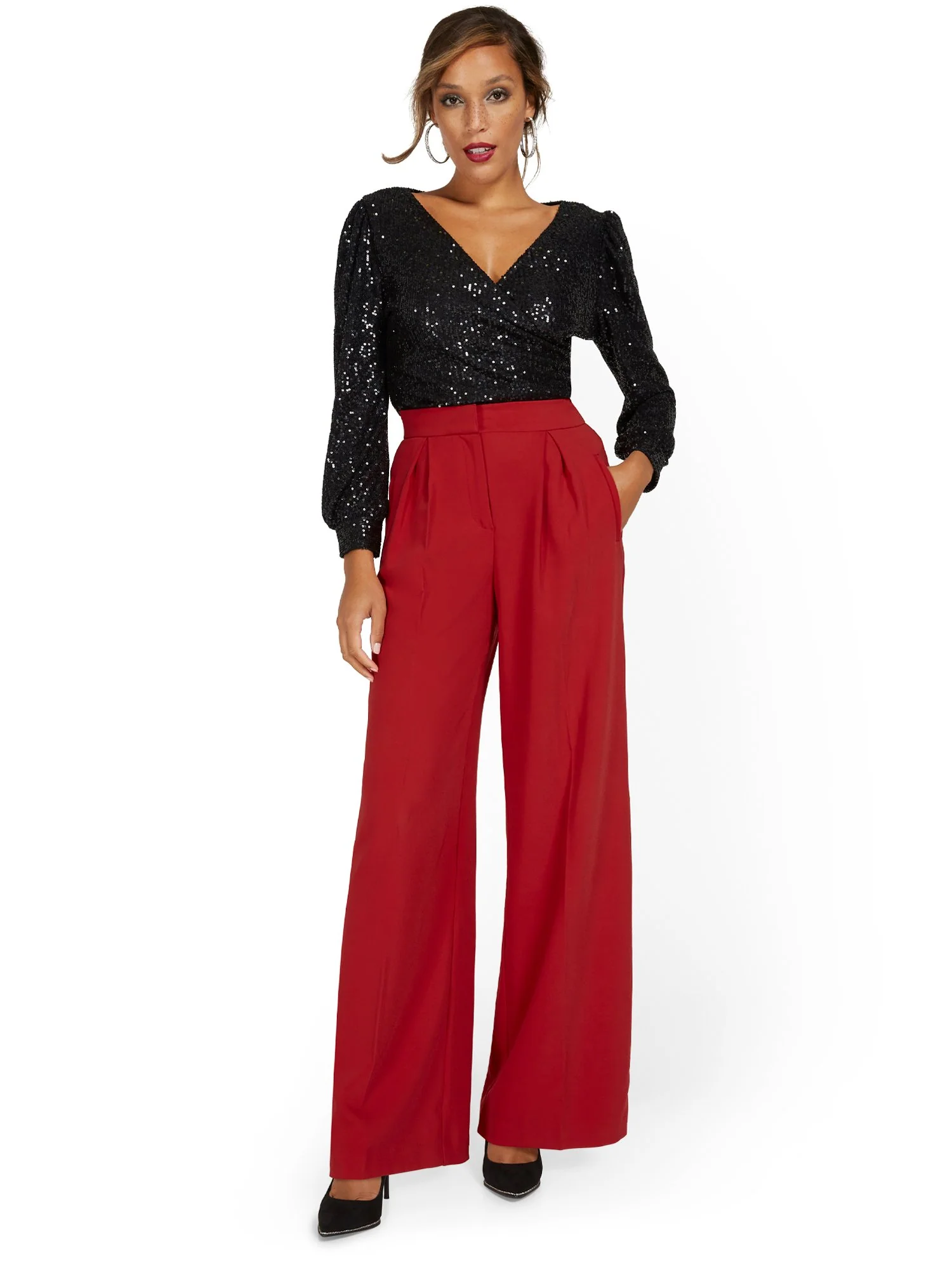 High-Waisted Wide-Leg Pant - Premium Stretch - Image 9