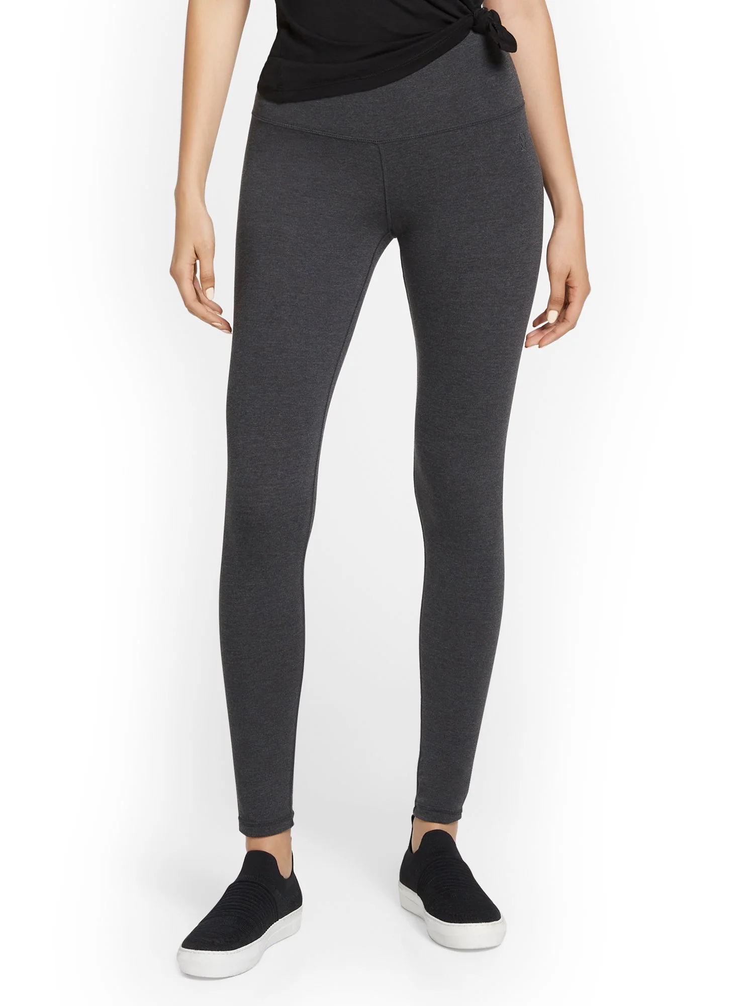 High-Waisted Yoga Legging - Heather Grey