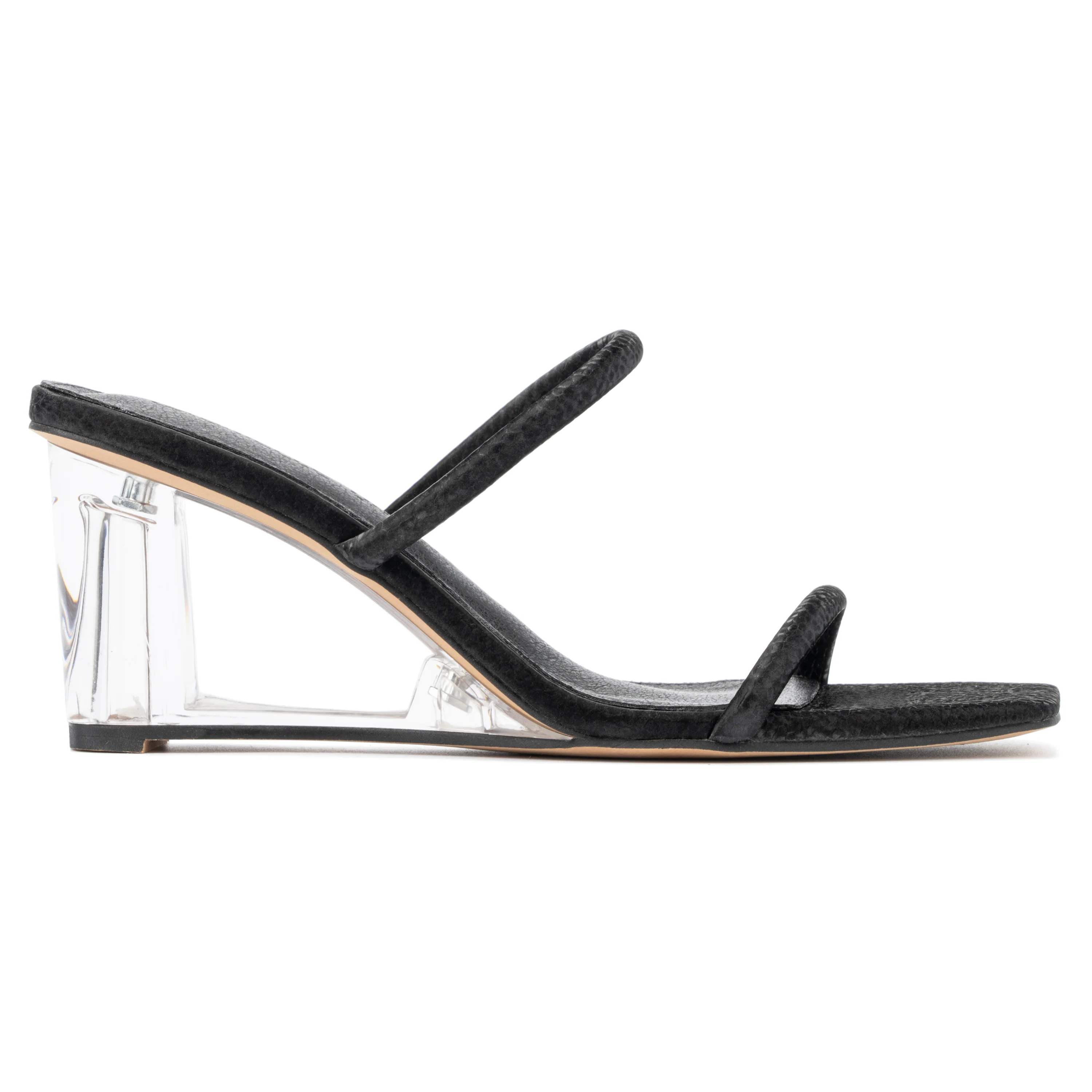 Hilaria Clear Wedge Strap Sandal