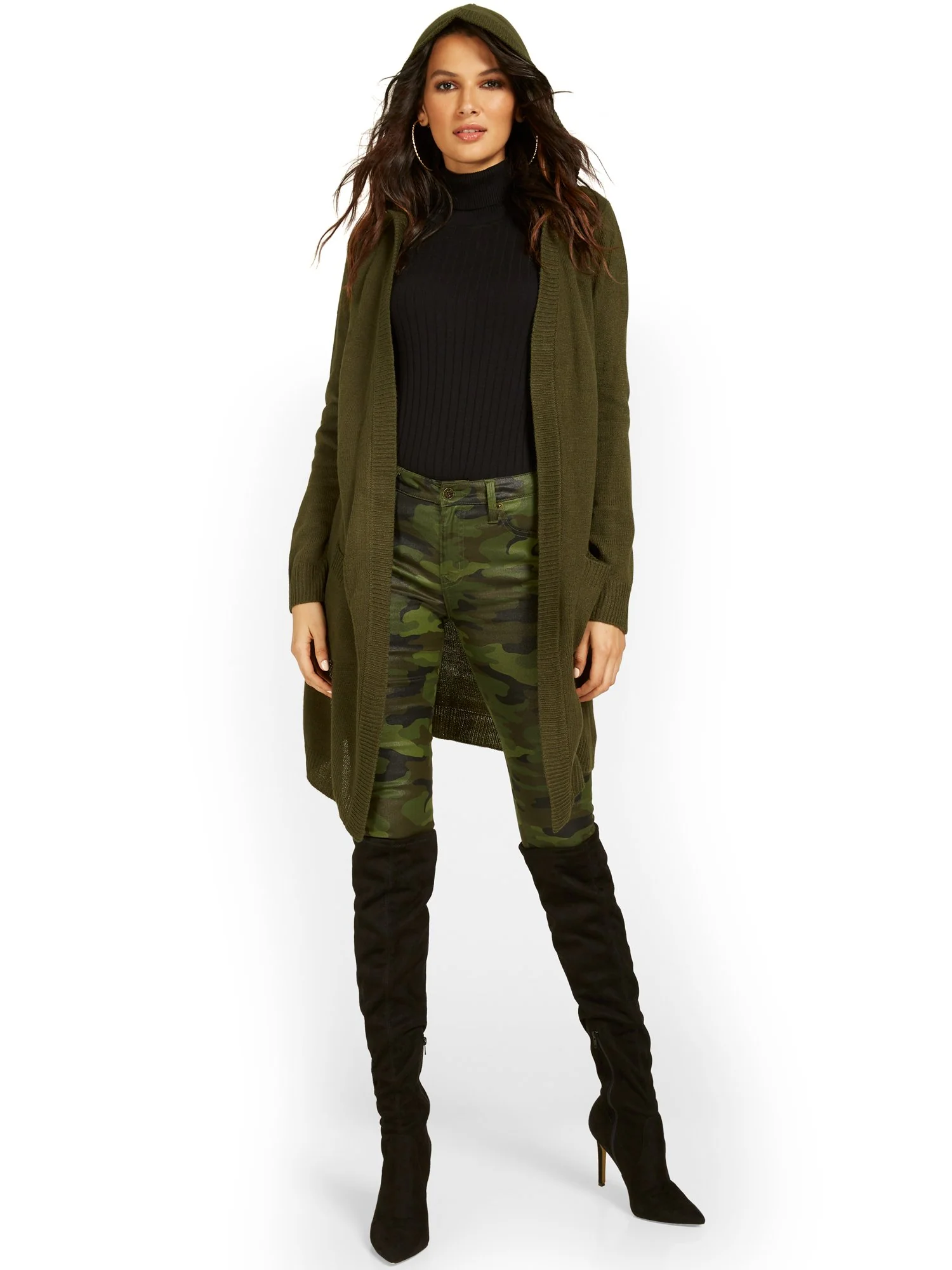 Hooded Knit Cardigan - Image 14