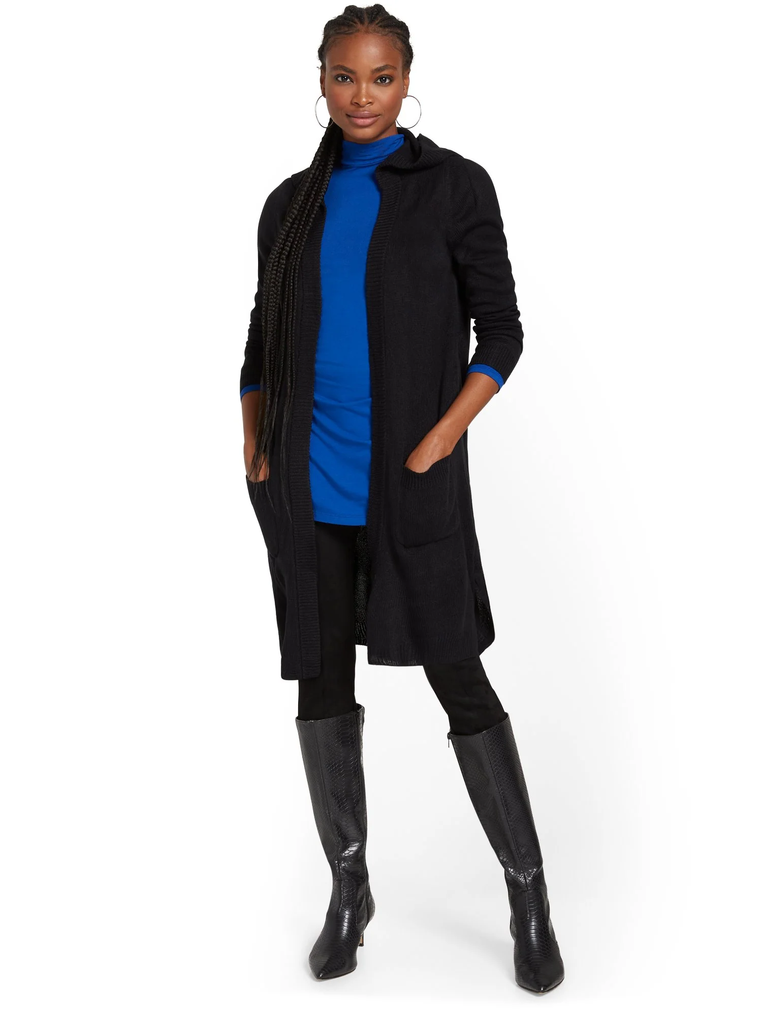 Hooded Knit Cardigan - Image 2