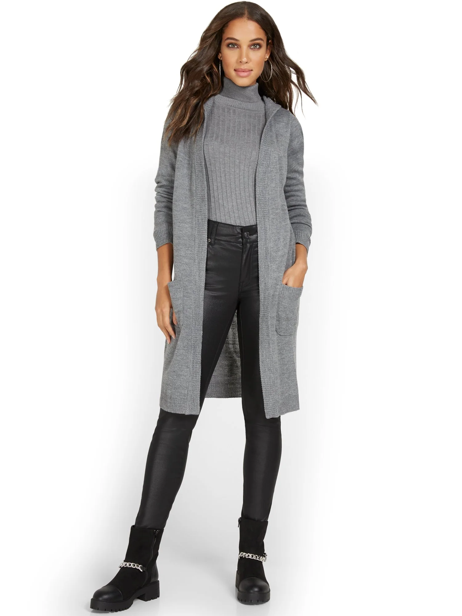 Hooded Knit Cardigan - Image 5