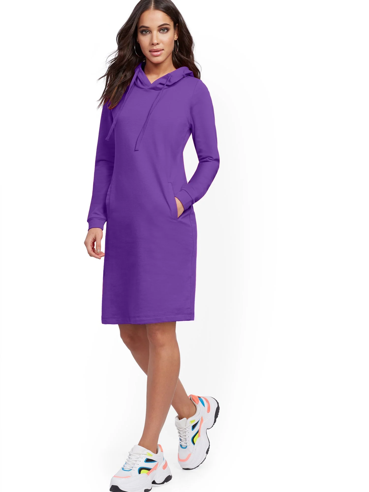 Hooded Sweatshirt Dress - Image 3