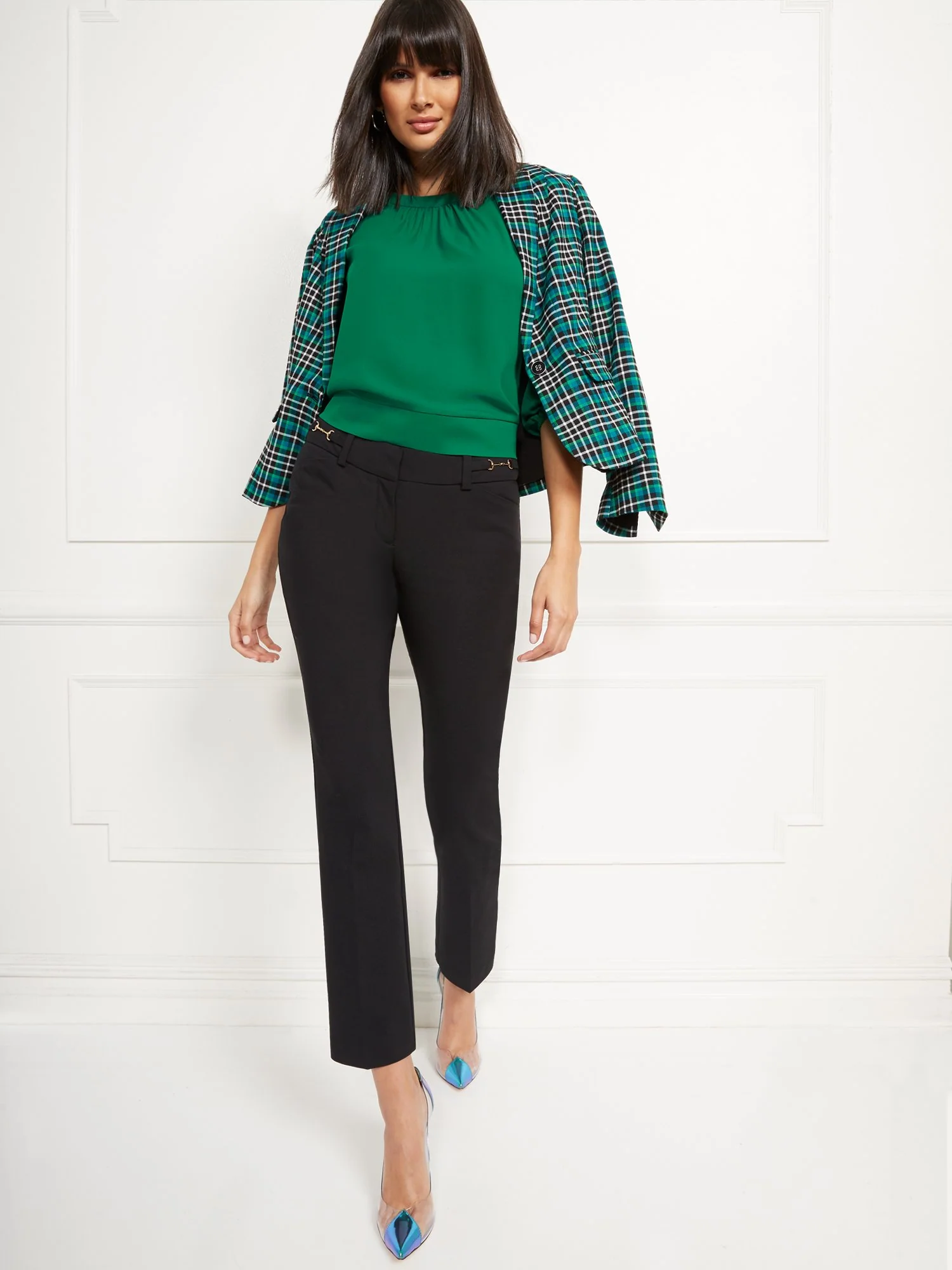 Horsebit-Accent Straight-Leg Pant - Signature - 7th Avenue - Image 5
