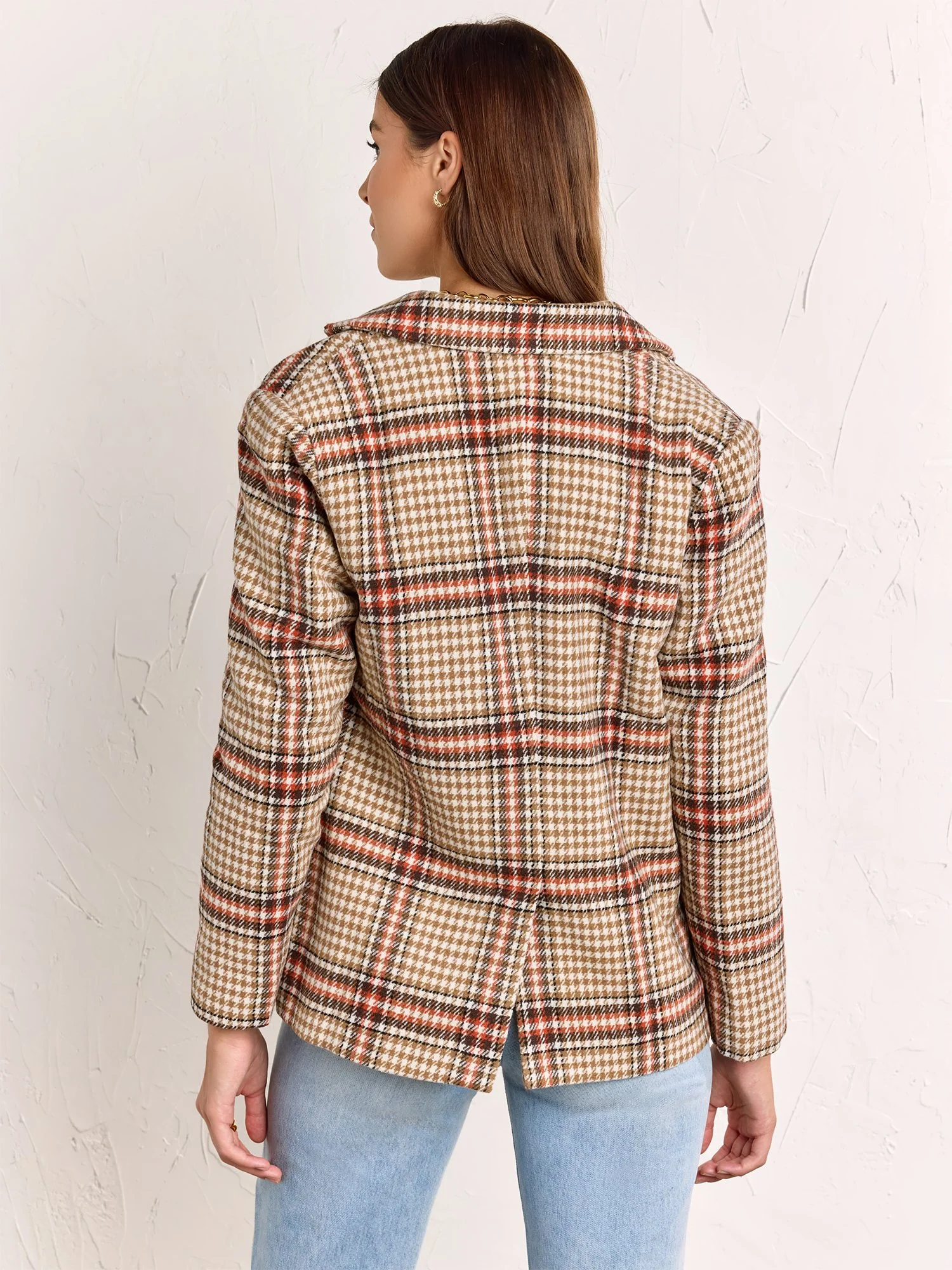 Lumiere Houndstooth Check Two Button Blazer - Brands We Love - Image 5