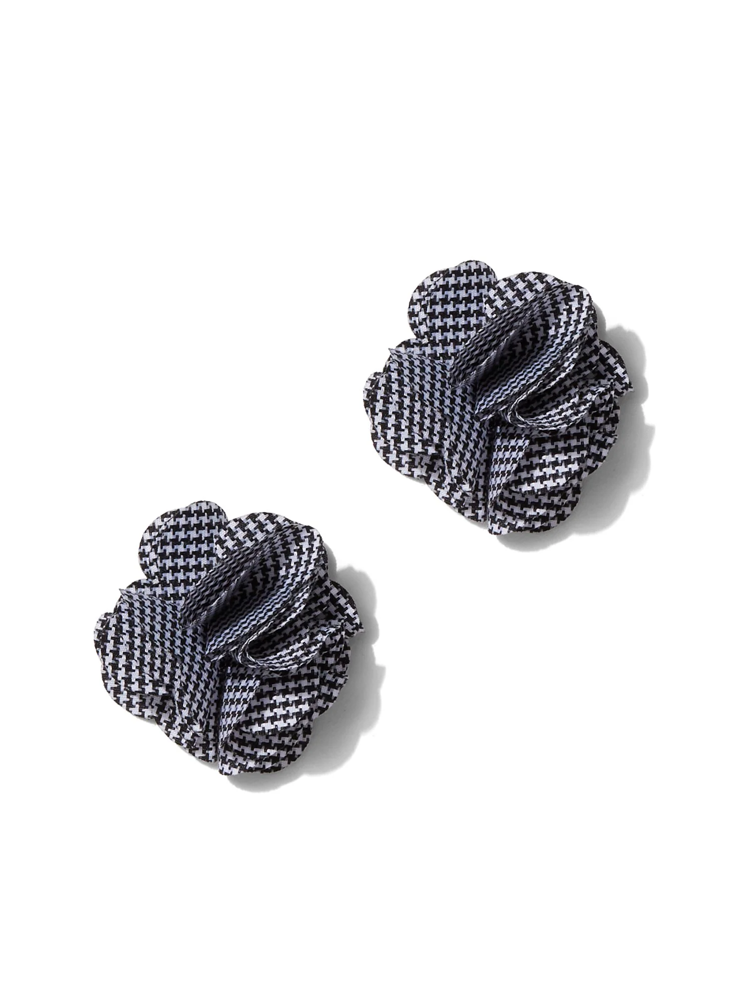 Houndstooth Floral Post Earring