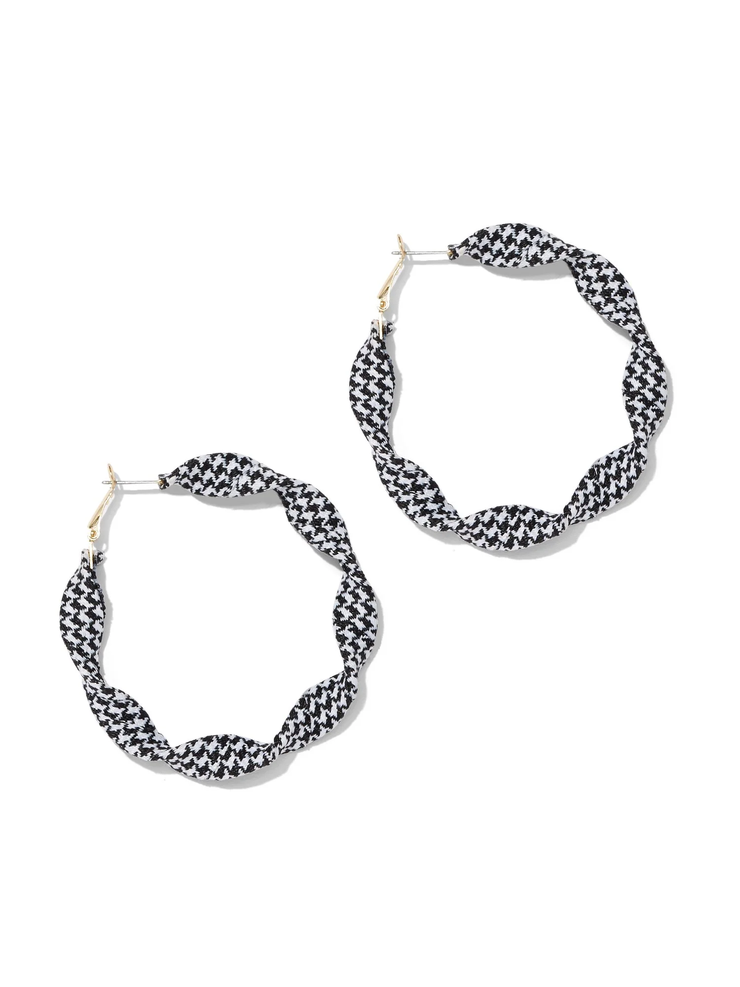 Houndstooth Hoop Earring