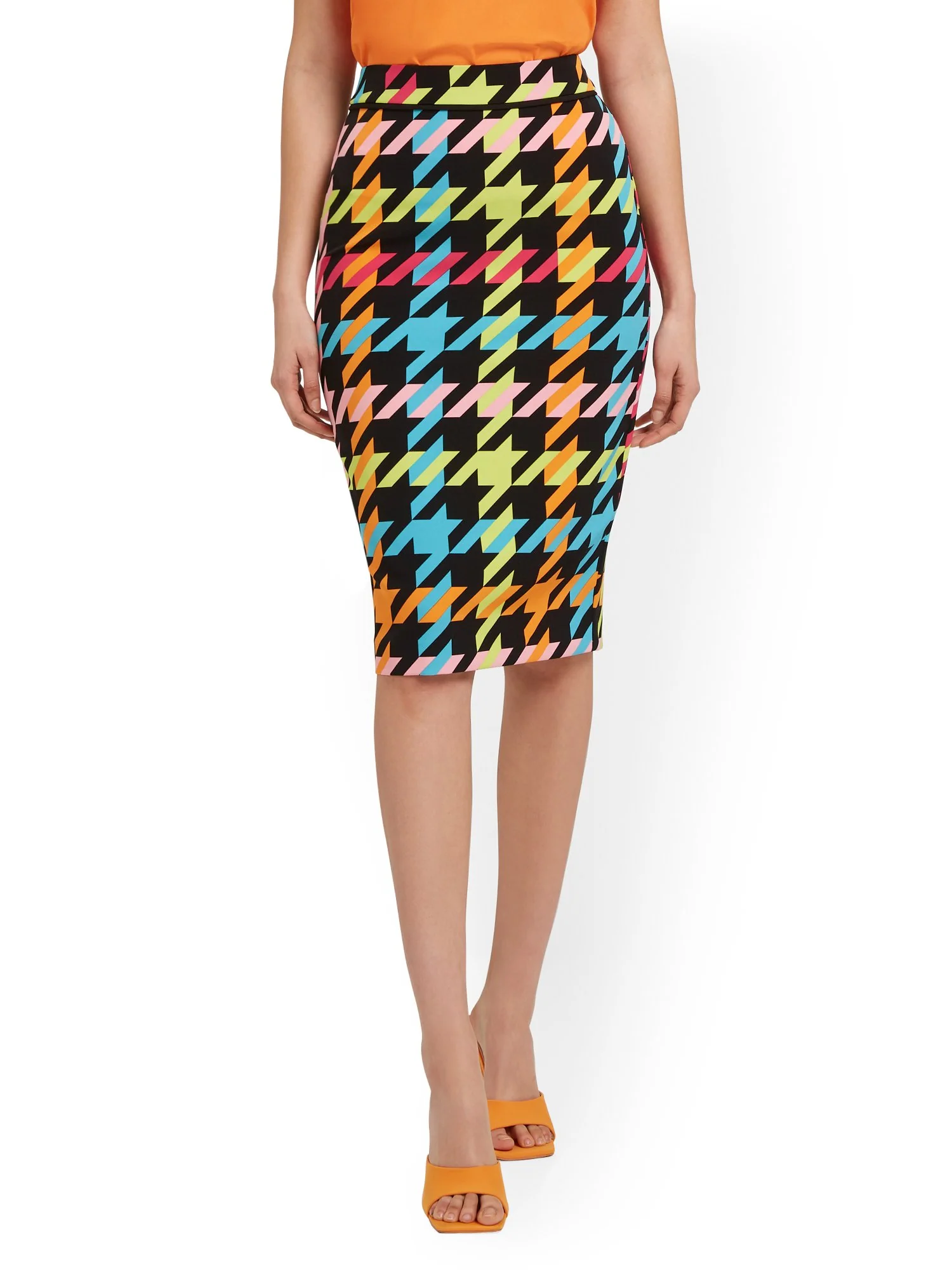Houndstooth Pencil Skirt - Image 2