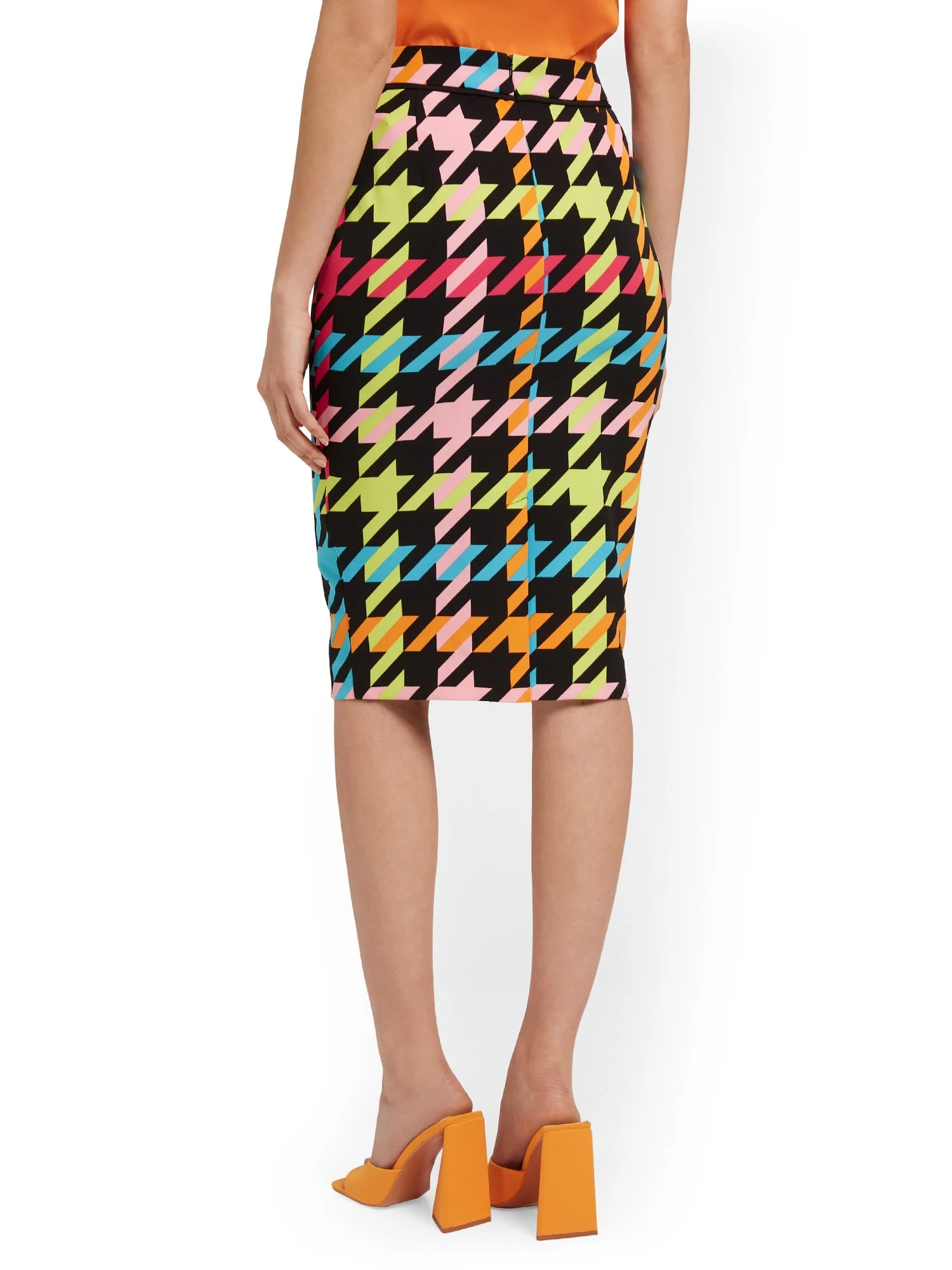 Houndstooth Pencil Skirt - Image 3