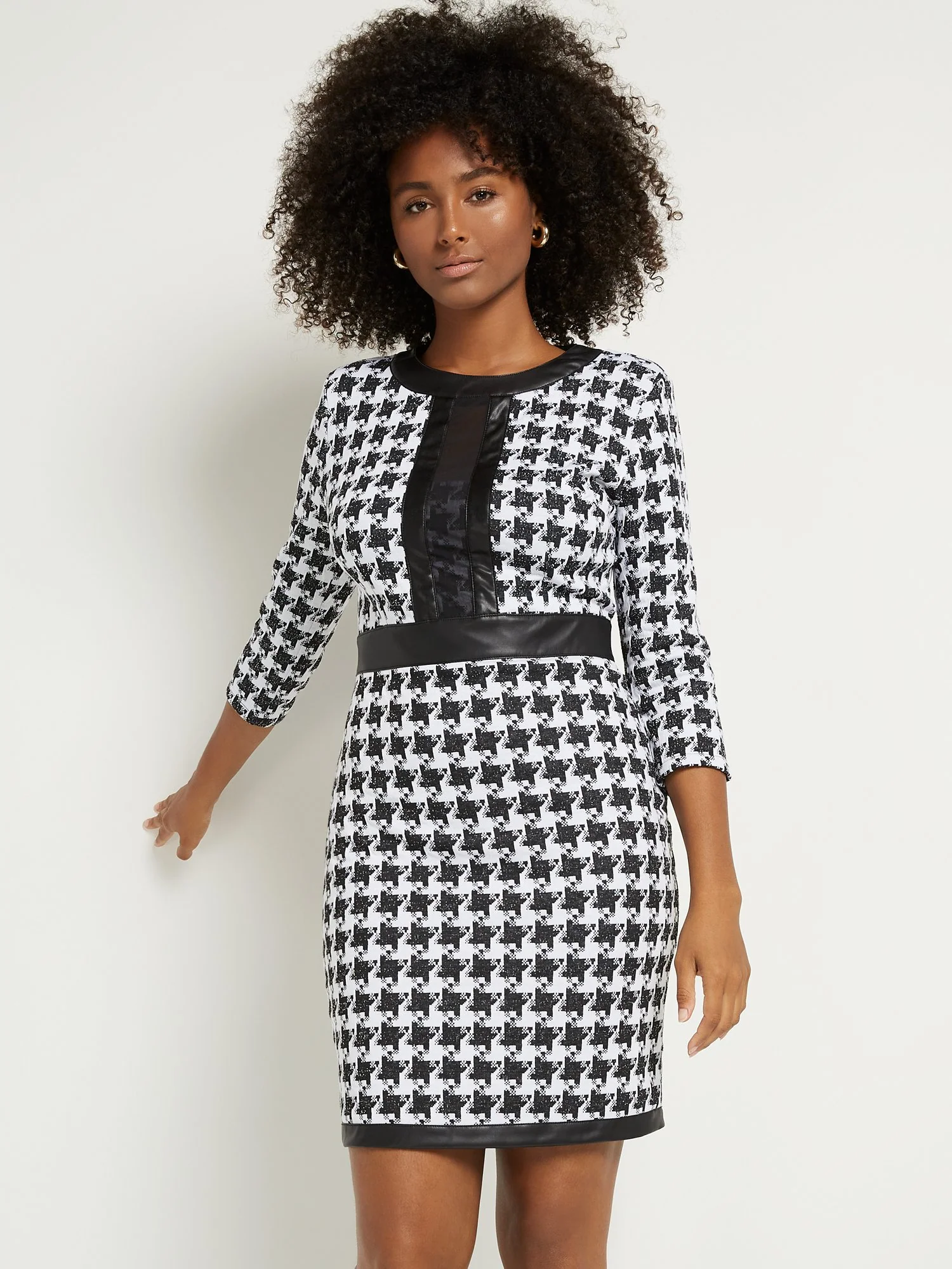 Houndstooth Sheath Dress - Superflex - Image 2